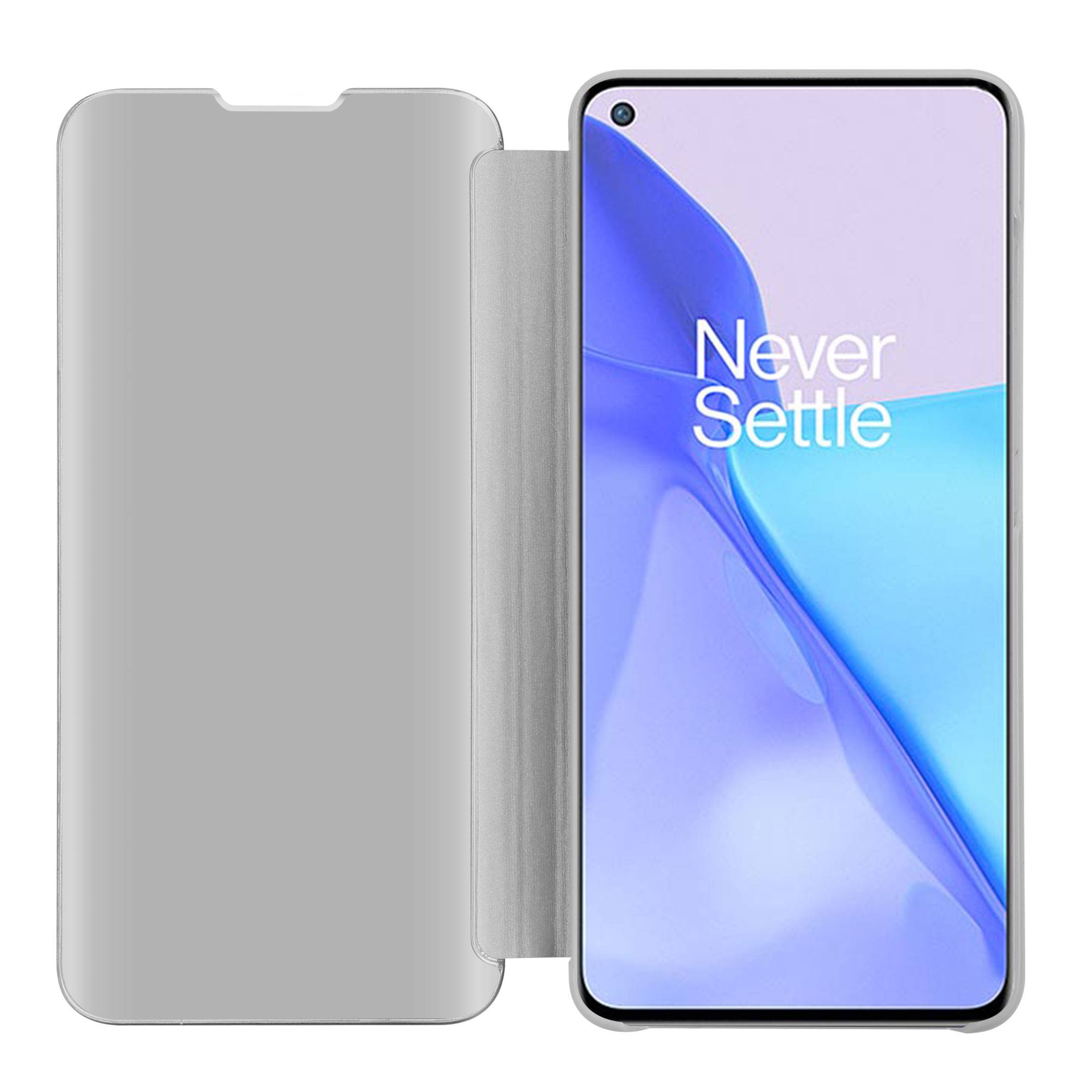 Cadorabo Handyhülle für OnePlus 9 in Silber Cover Backcover Schutzhülle Book Case Booklet