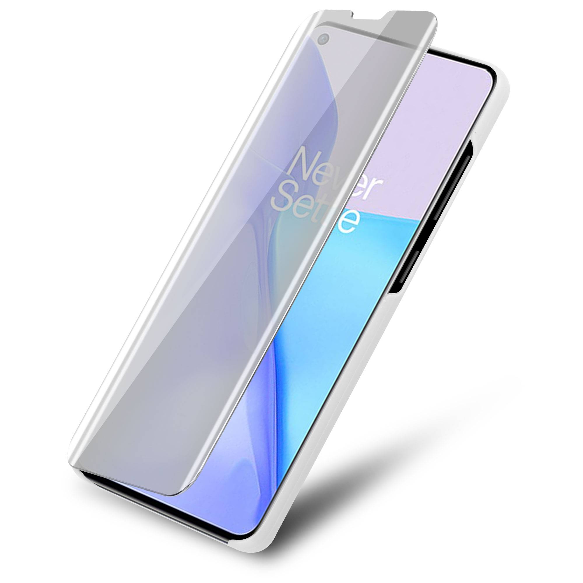Cadorabo Handyhülle für OnePlus 9 in Silber Cover Backcover Schutzhülle Book Case Booklet