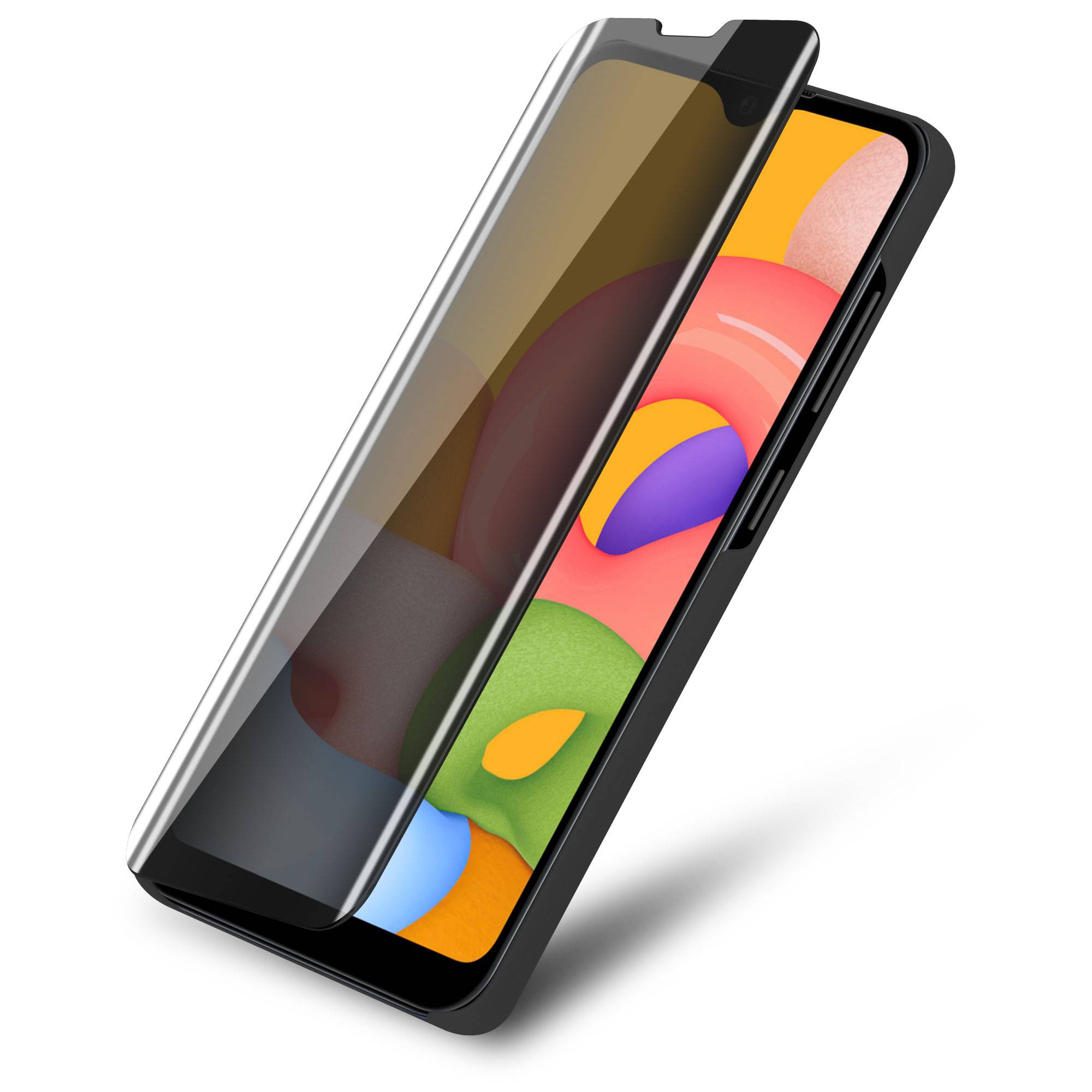 Cadorabo Handyhülle für Samsung Galaxy A01 in Schwarz Cover Backcover Schutzhülle Book Case Booklet