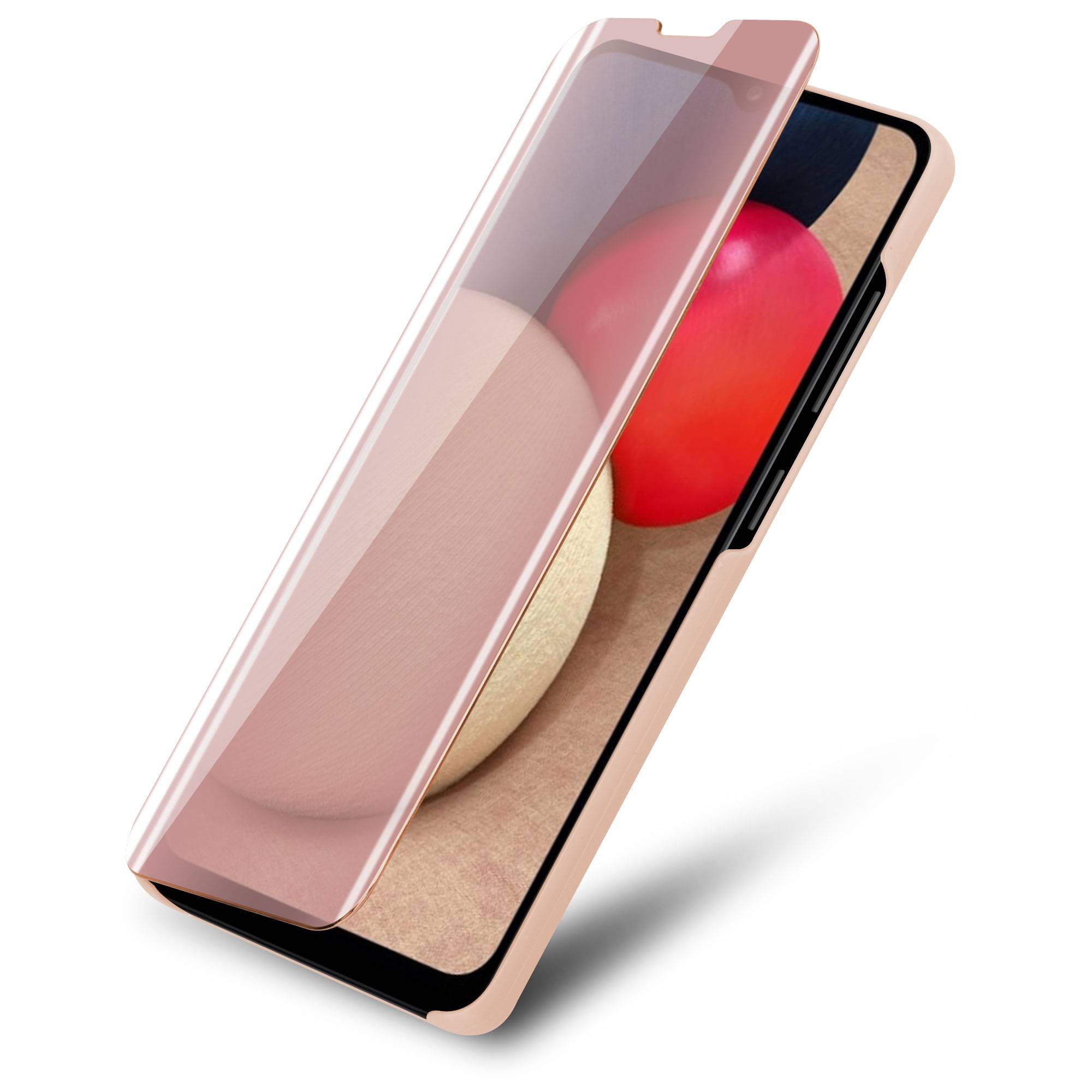 Cadorabo Handyhülle für Samsung Galaxy A02s in Pink Cover Backcover Schutzhülle Book Case Booklet