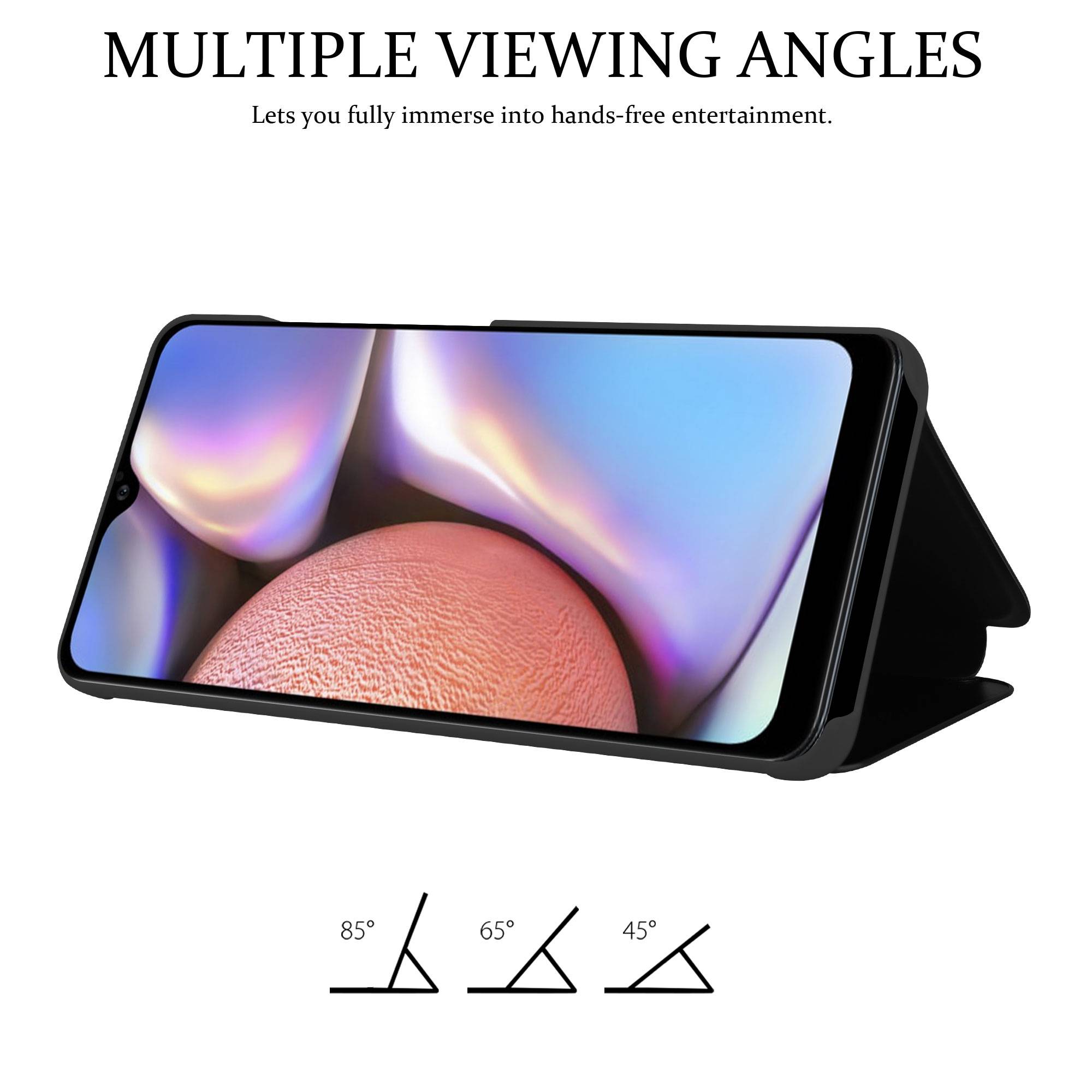 Cadorabo Handyhülle für Samsung Galaxy A10s / M01s in Schwarz Cover Backcover Schutzhülle Book Case Booklet