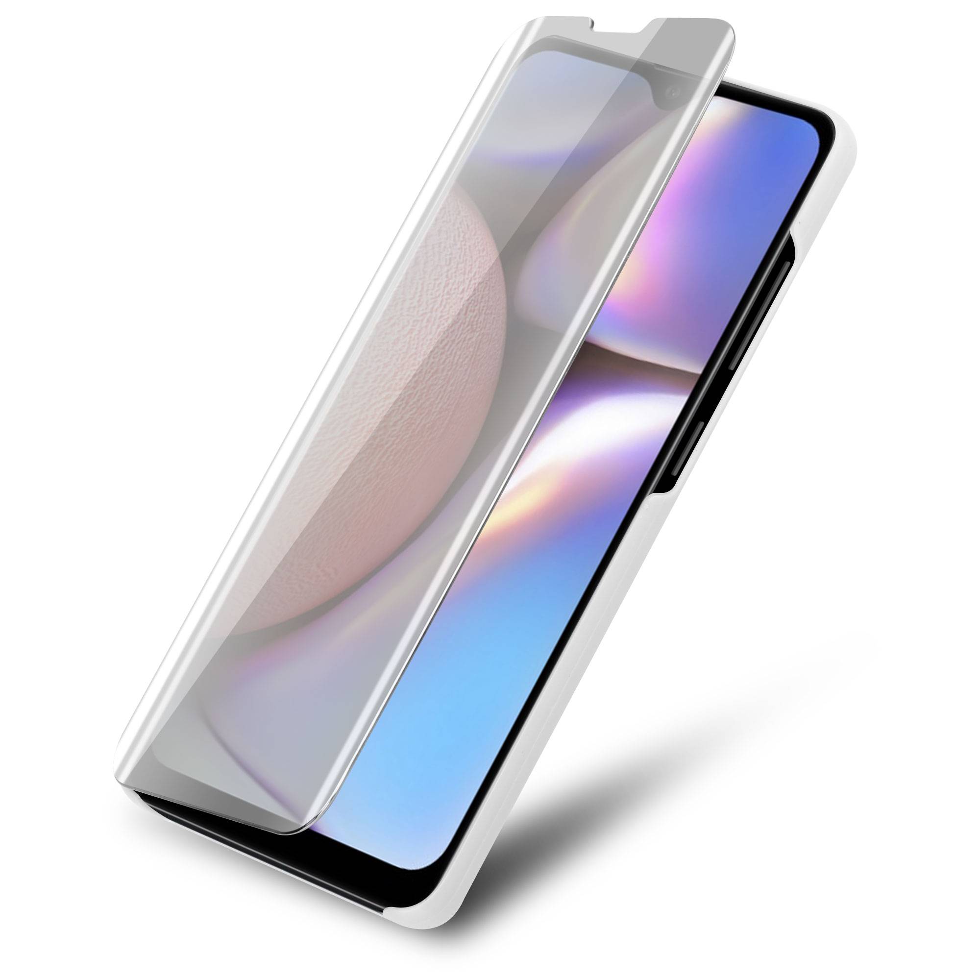 Cadorabo Handyhülle für Samsung Galaxy A10s / M01s in Silber Cover Backcover Schutzhülle Book Case Booklet