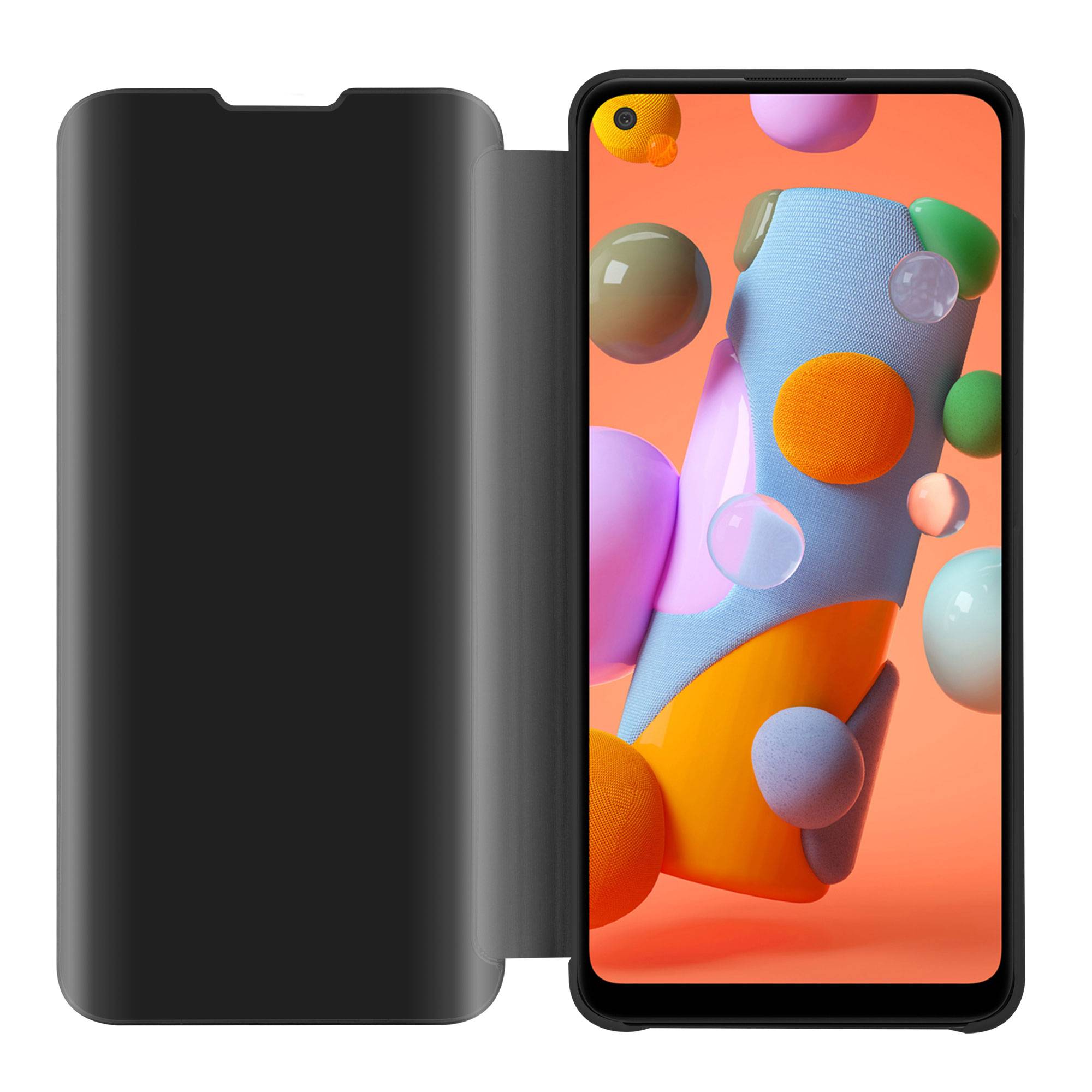 Cadorabo Handyhülle für Samsung Galaxy A11 / M11 in Schwarz Cover Backcover Schutzhülle Book Case Booklet