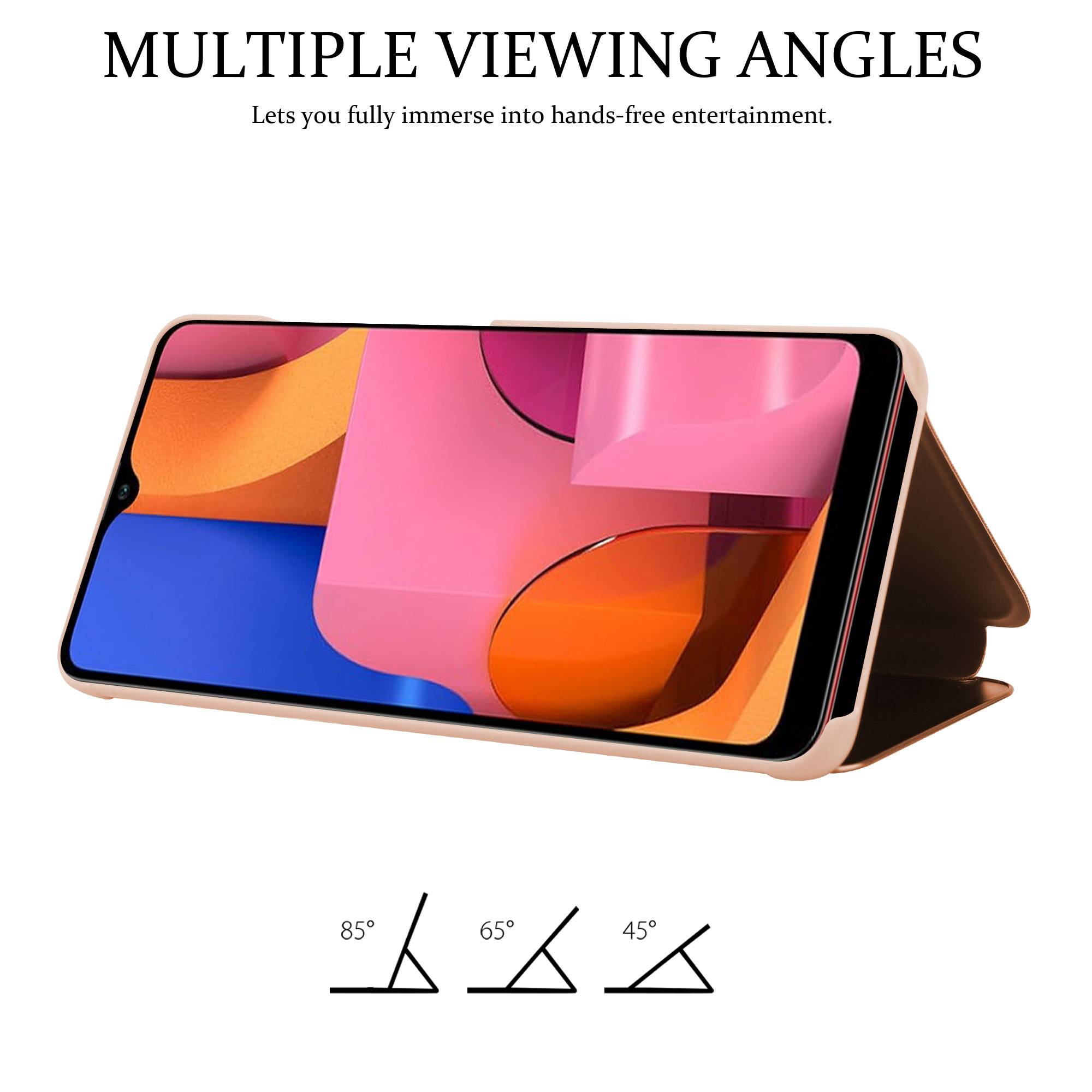 Cadorabo Handyhülle für Samsung Galaxy A20s in Pink Cover Backcover Schutzhülle Book Case Booklet