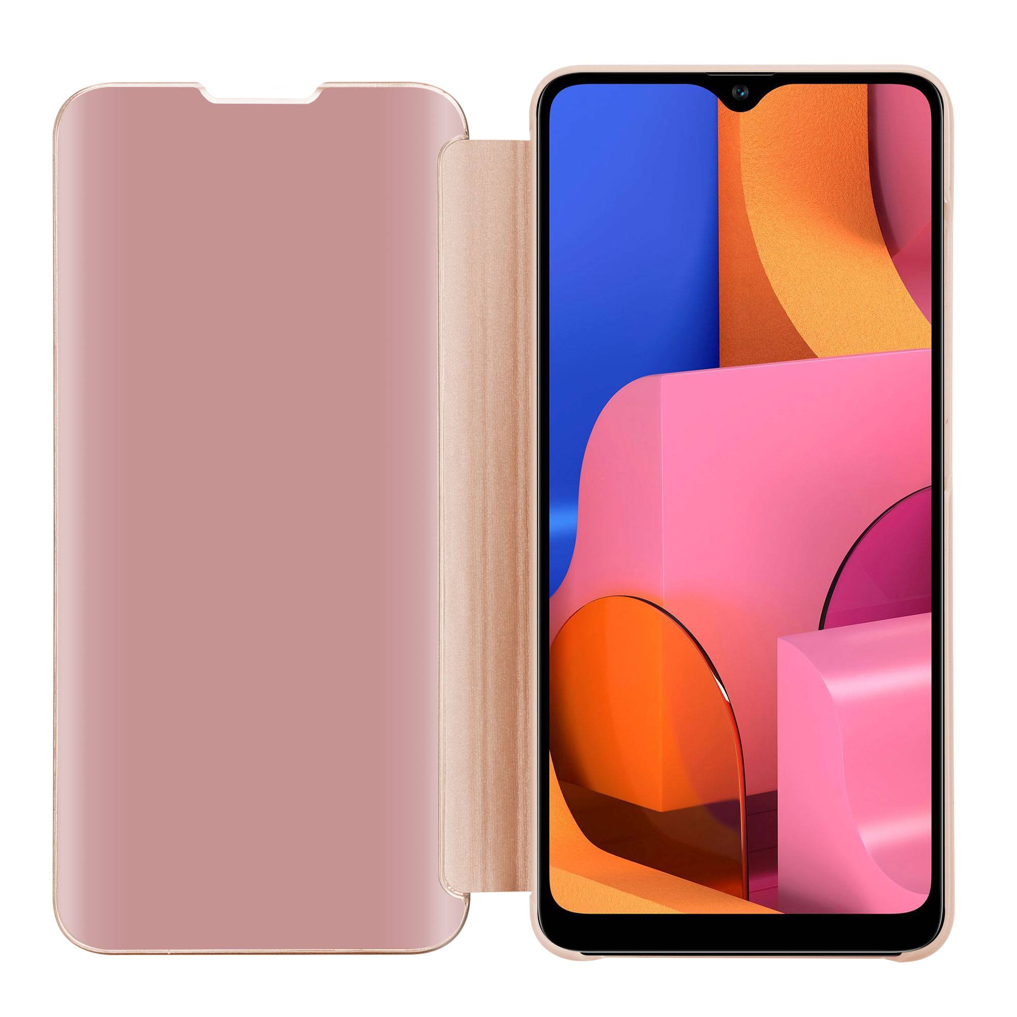 Cadorabo Handyhülle für Samsung Galaxy A21 in Pink Cover Backcover Schutzhülle Book Case Booklet