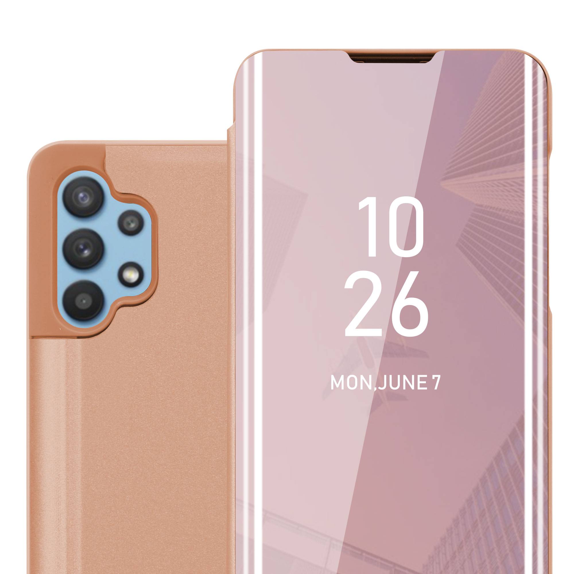 Cadorabo Handyhülle für Samsung Galaxy A32 5G in Pink Cover Backcover Schutzhülle Book Case Booklet