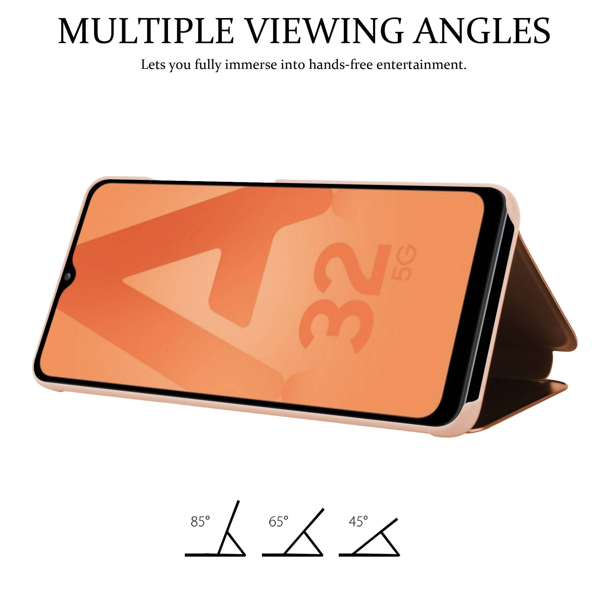 Cadorabo Handyhülle für Samsung Galaxy A32 5G in Pink Cover Backcover Schutzhülle Book Case Booklet