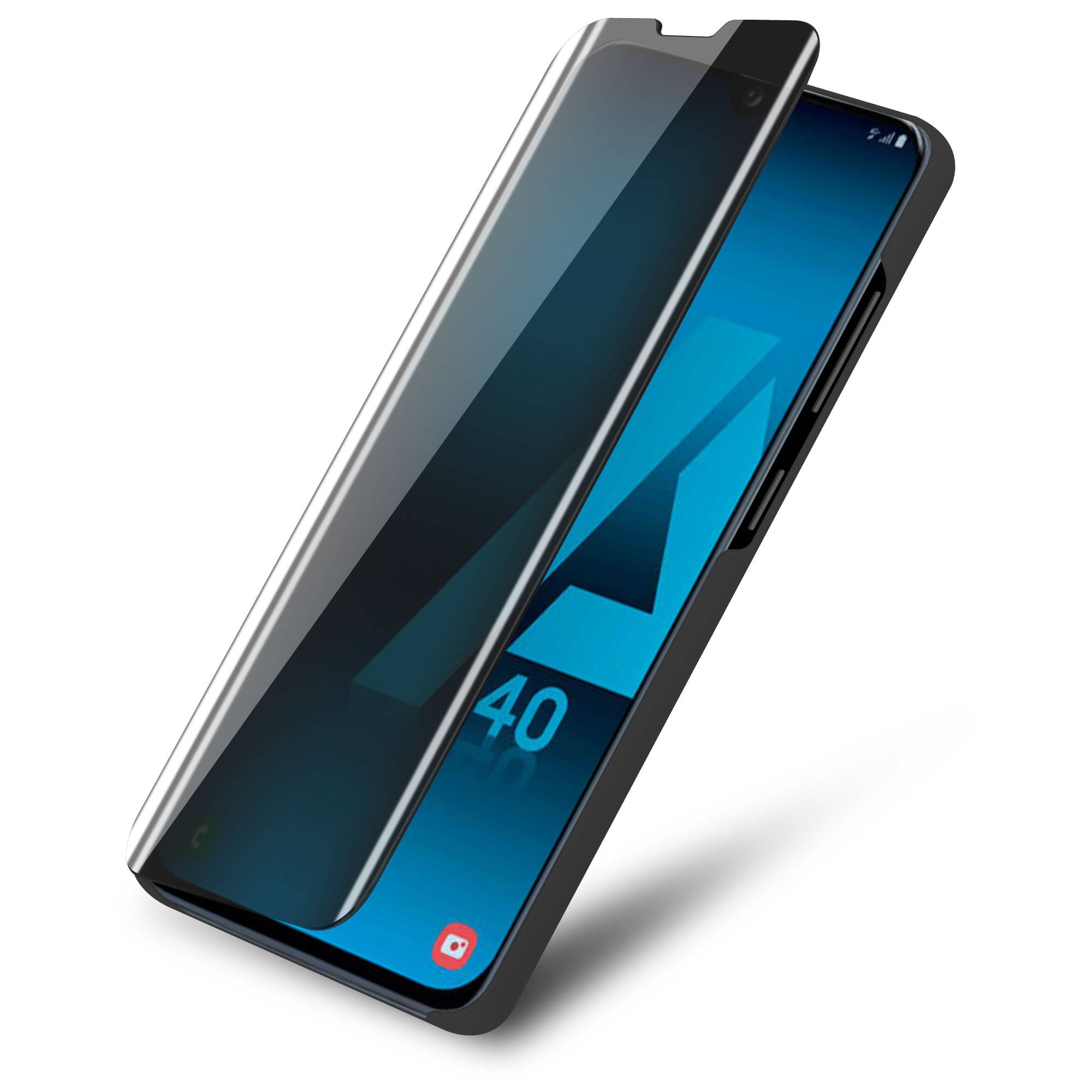 Cadorabo Handyhülle für Samsung Galaxy A40 in Schwarz Cover Backcover Schutzhülle Book Case Booklet
