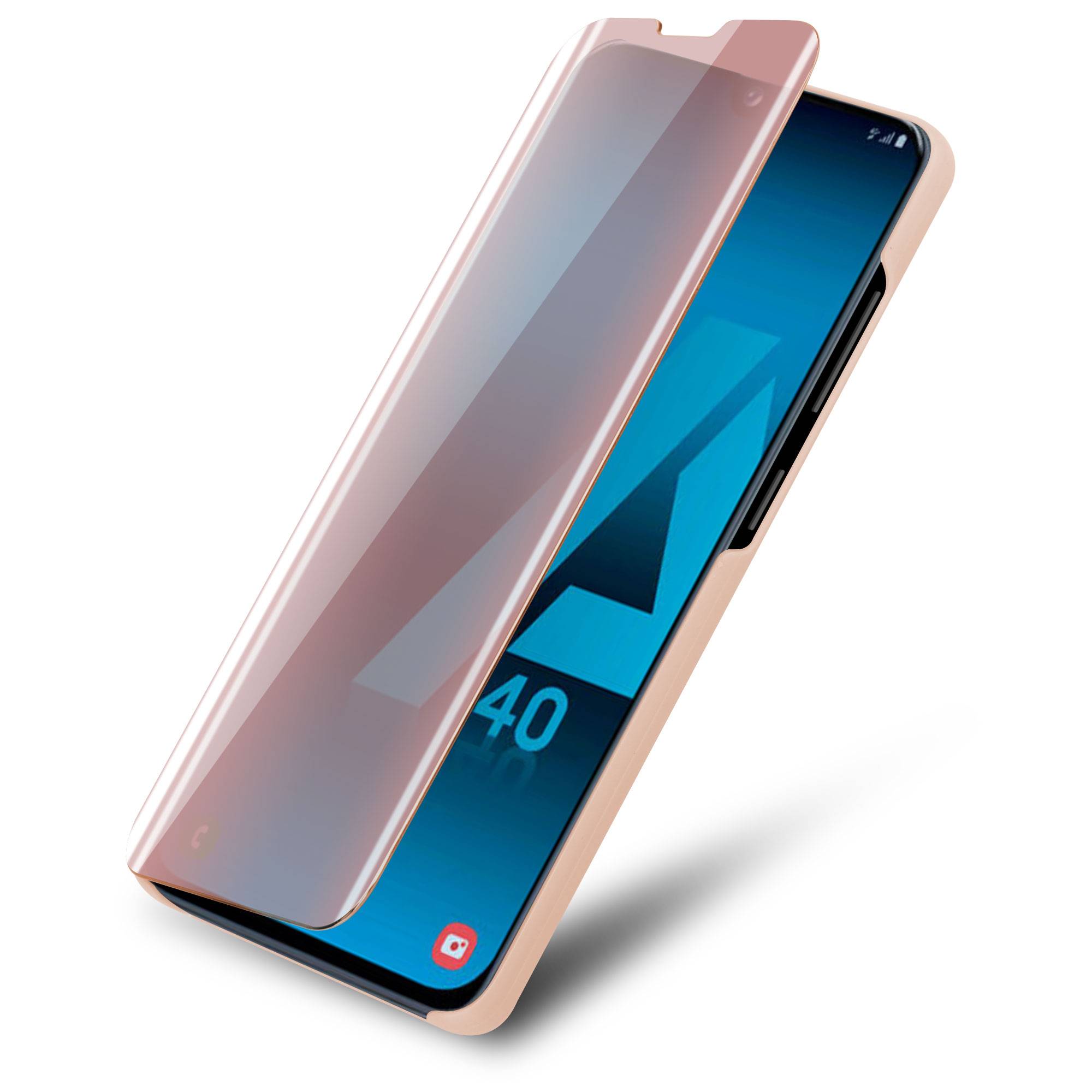 Cadorabo Handyhülle für Samsung Galaxy A40 in Pink Cover Backcover Schutzhülle Book Case Booklet