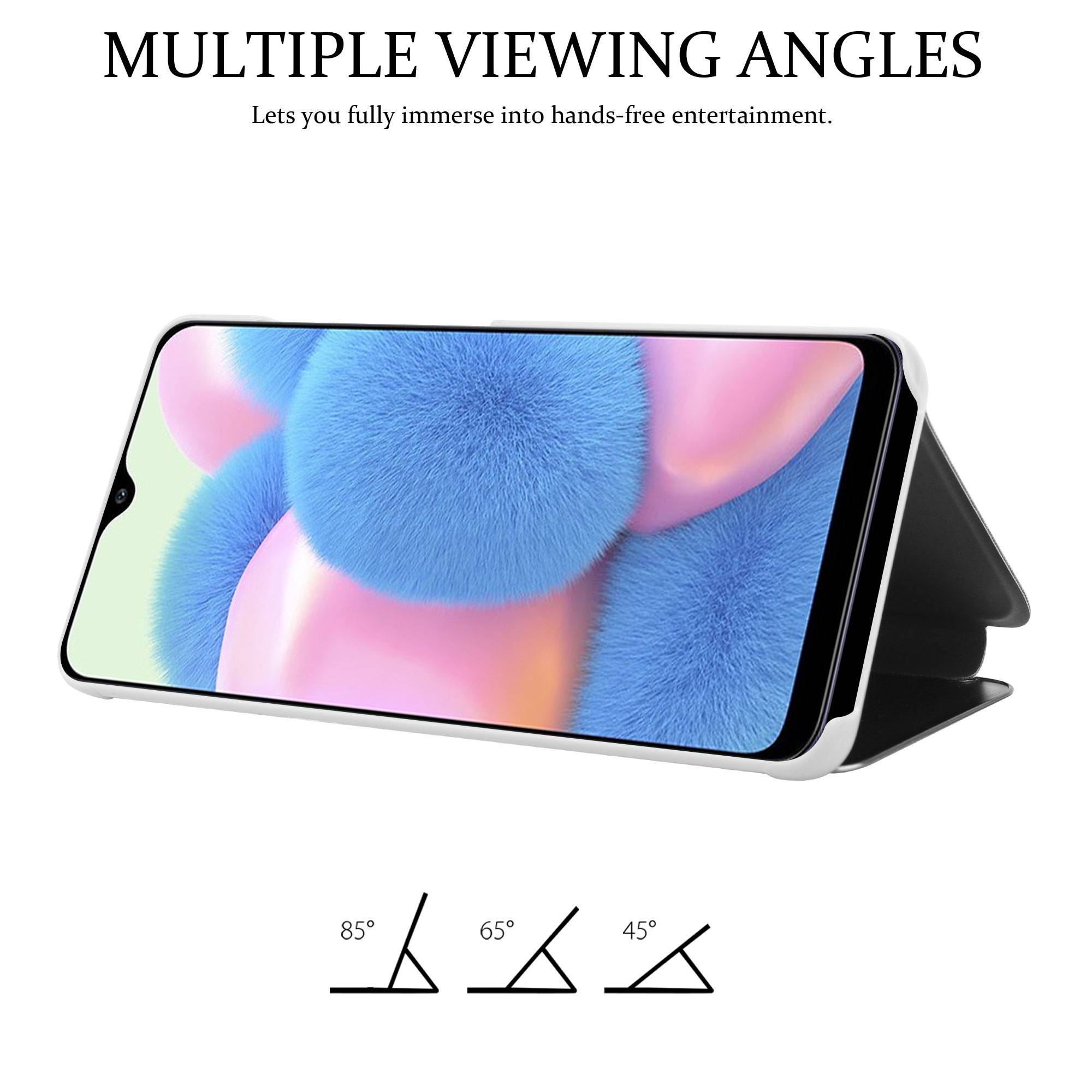 Cadorabo Handyhülle für Samsung Galaxy A50 4G / A50s / A30s in Silber Cover Backcover Schutzhülle Book Case Booklet