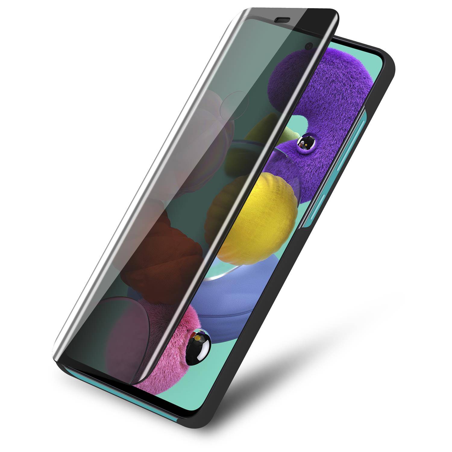 Cadorabo Handyhülle für Samsung Galaxy A51 4G / M40s in Schwarz Cover Backcover Schutzhülle Book Case Booklet