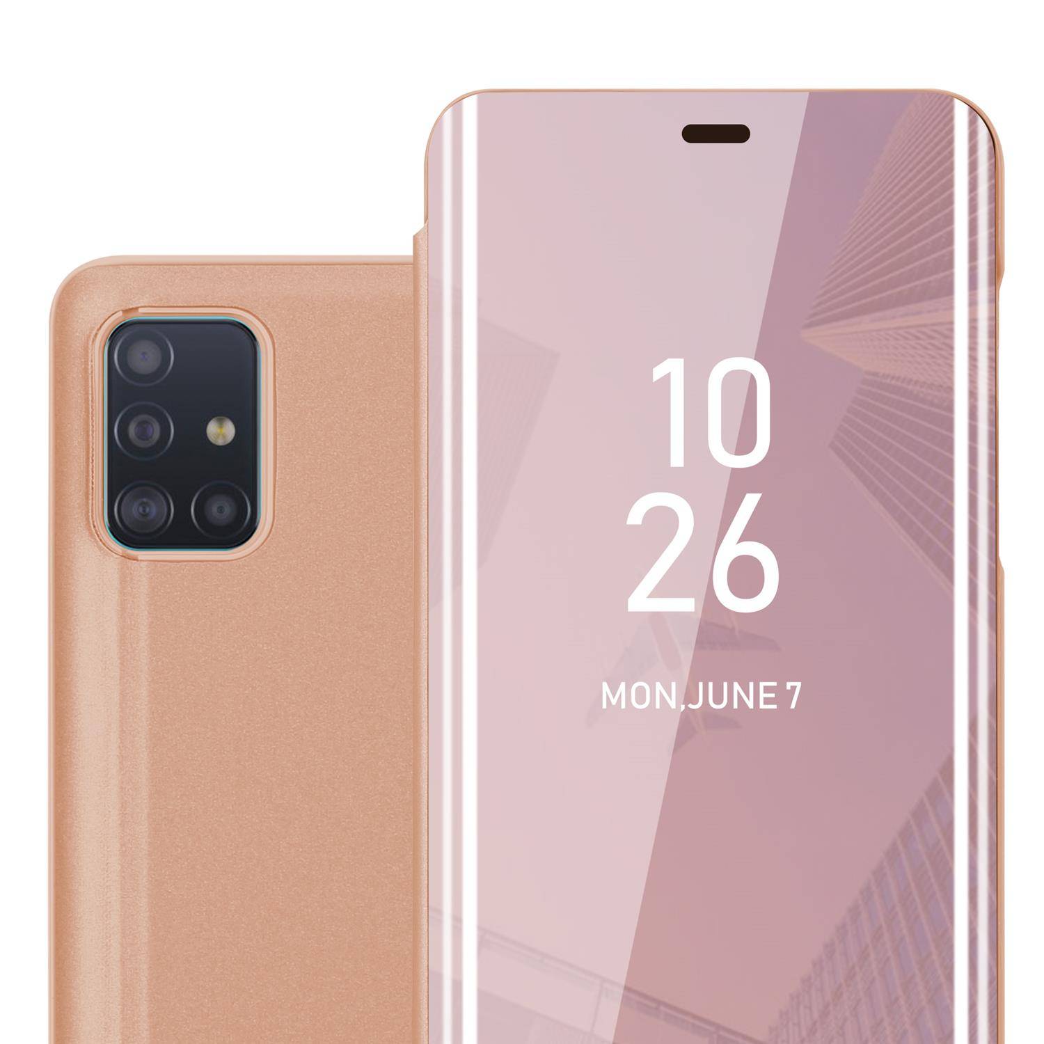 Cadorabo Handyhülle für Samsung Galaxy A51 4G / M40s in Pink Cover Backcover Schutzhülle Book Case Booklet