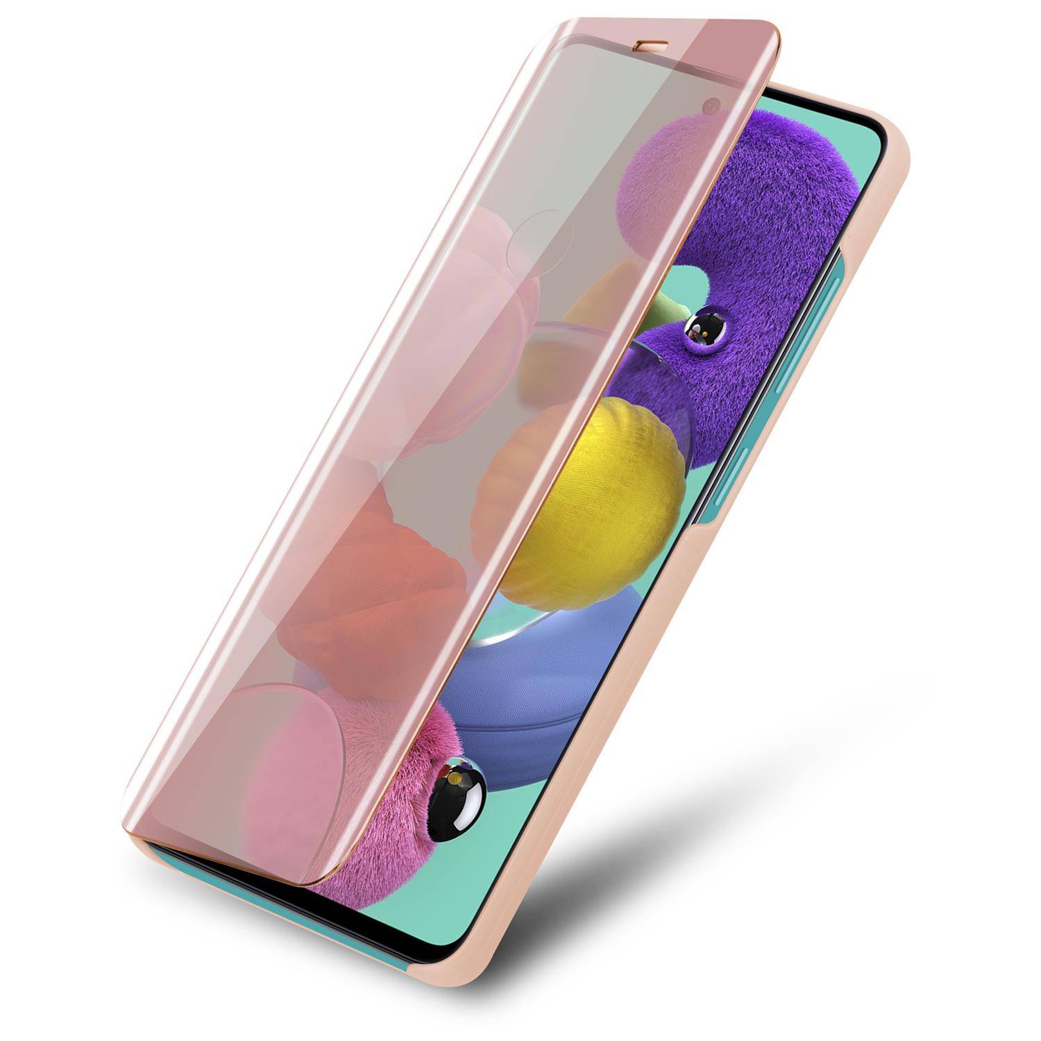 Cadorabo Handyhülle für Samsung Galaxy A51 4G / M40s in Pink Cover Backcover Schutzhülle Book Case Booklet