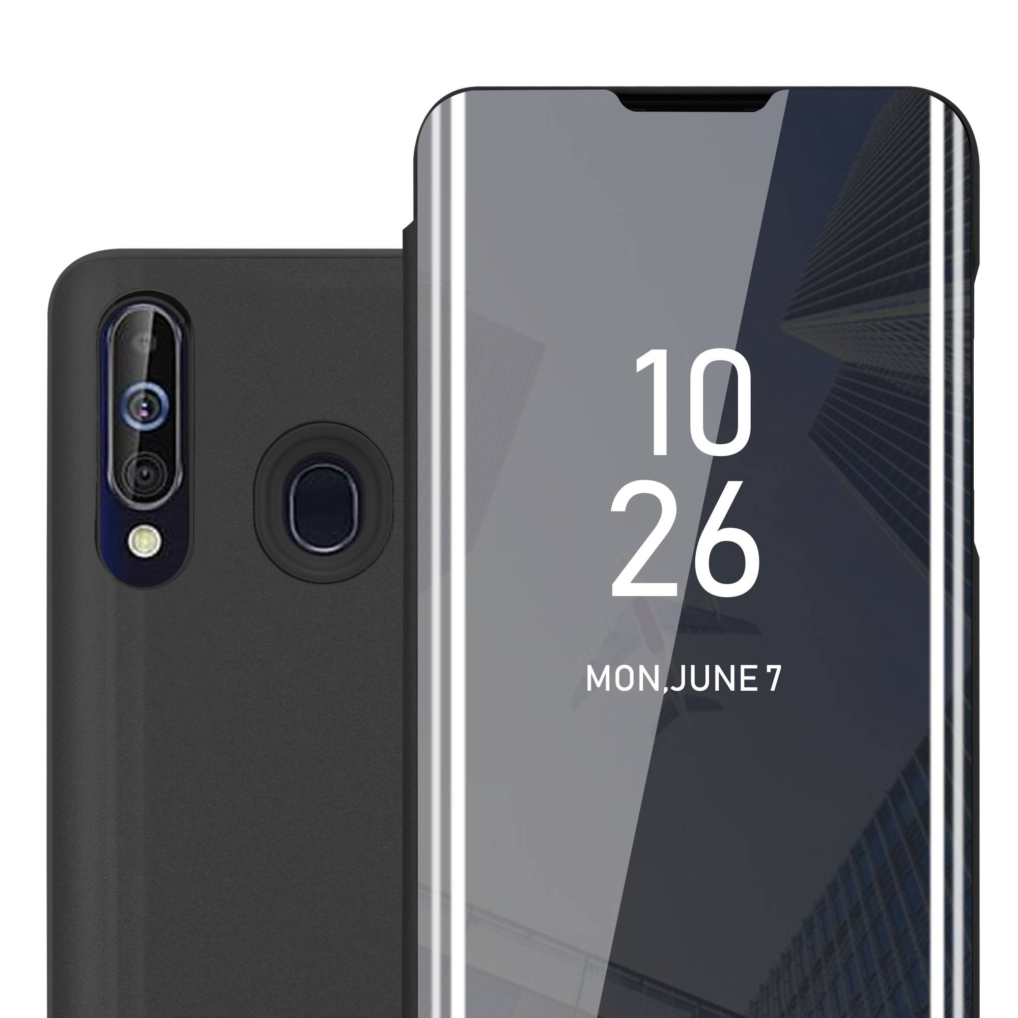 Cadorabo Handyhülle für Samsung Galaxy A60 / M40 in Schwarz Cover Backcover Schutzhülle Book Case Booklet