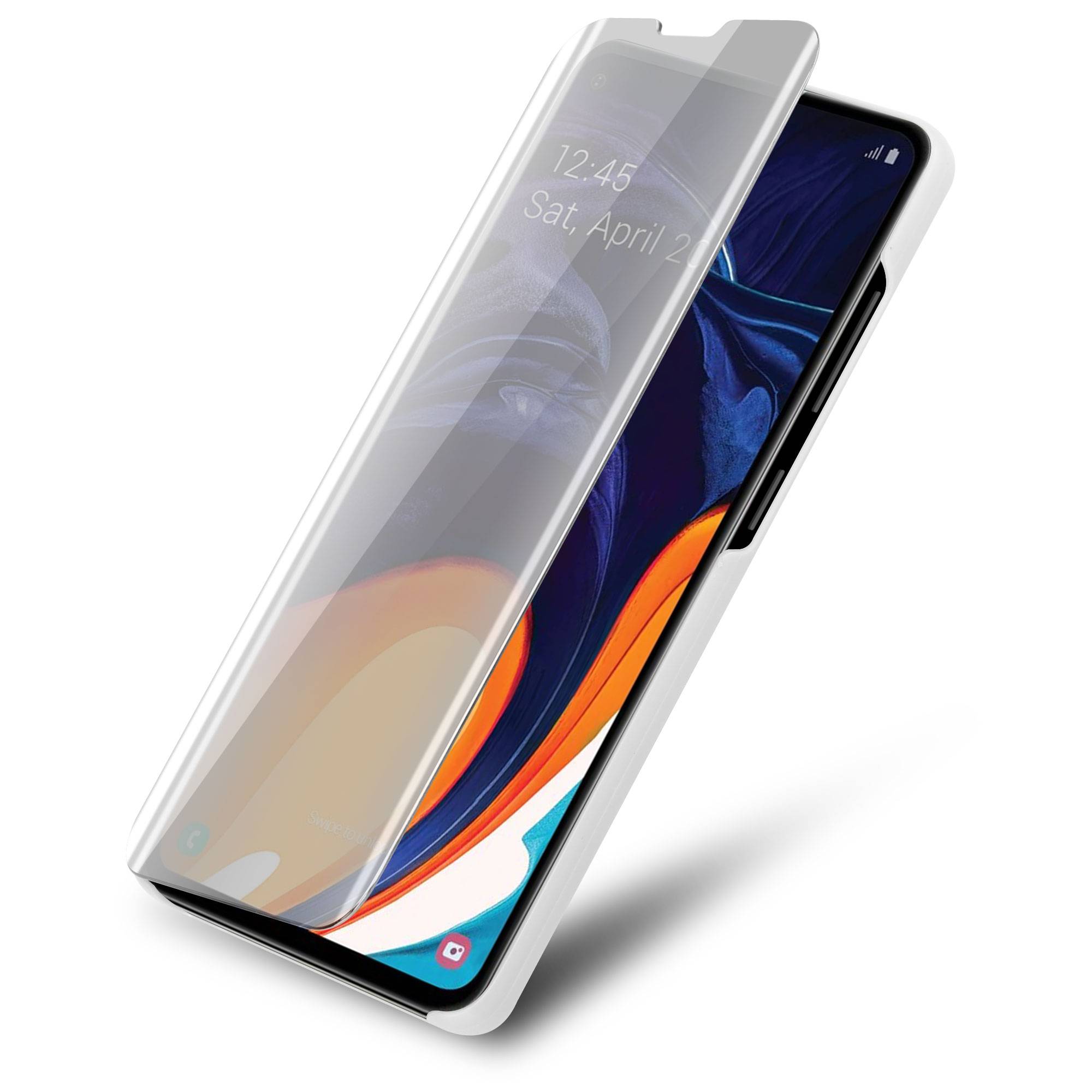 Cadorabo Handyhülle für Samsung Galaxy A60 / M40 in Silber Cover Backcover Schutzhülle Book Case Booklet