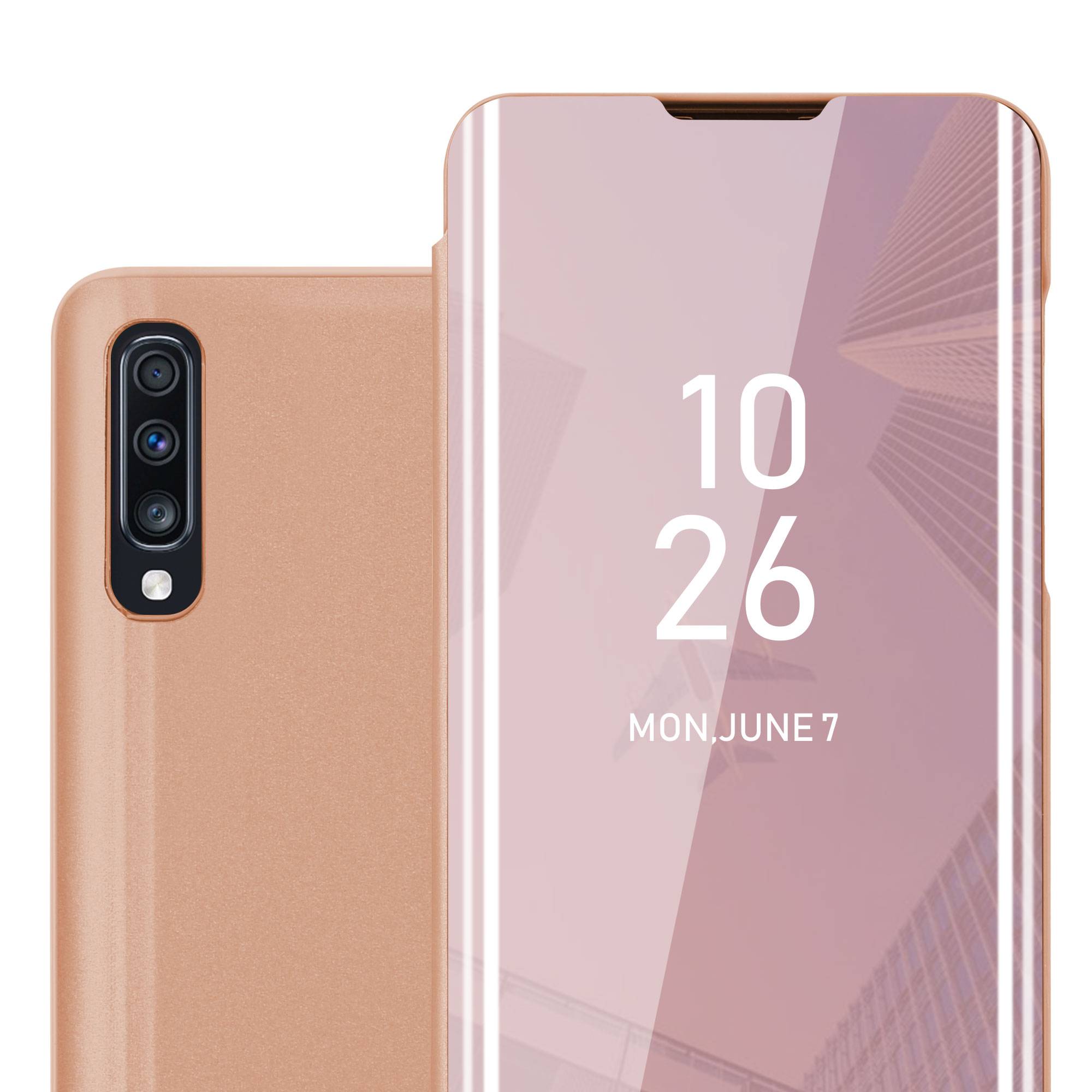 Cadorabo Handyhülle für Samsung Galaxy A70 / A70s in Pink Cover Backcover Schutzhülle Book Case Booklet