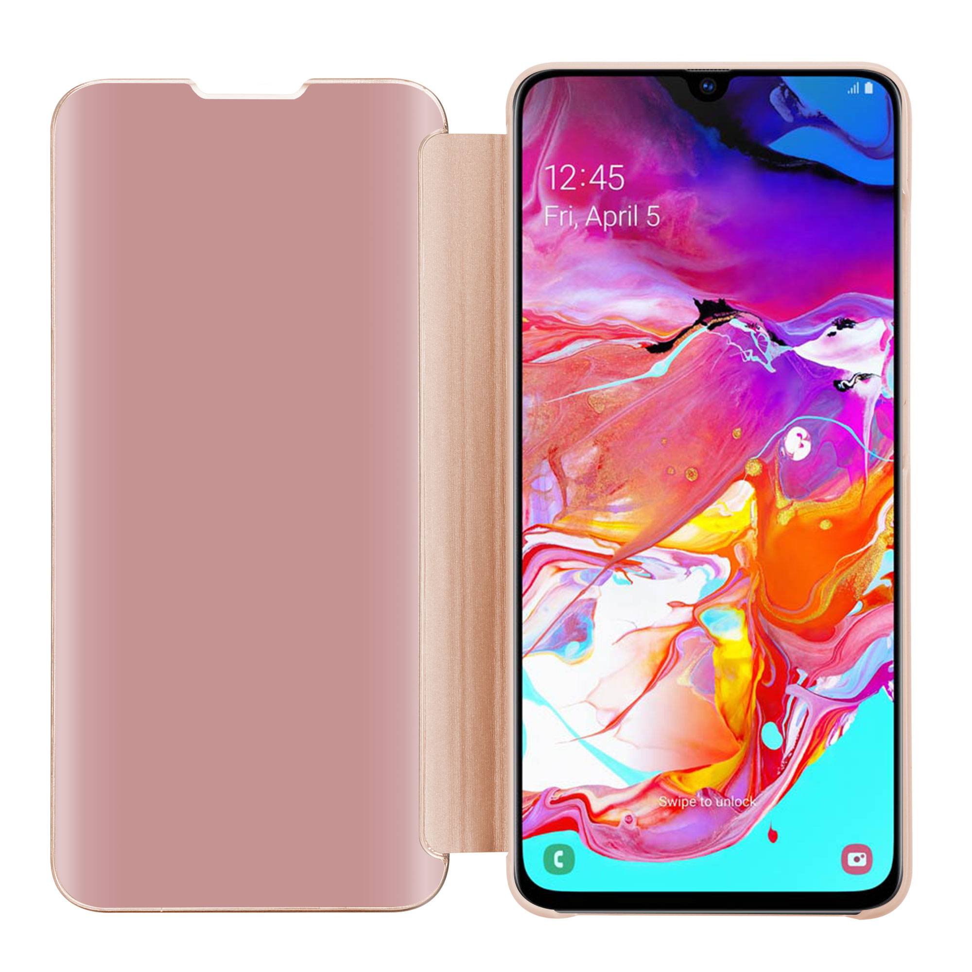 Cadorabo Handyhülle für Samsung Galaxy A70 / A70s in Pink Cover Backcover Schutzhülle Book Case Booklet