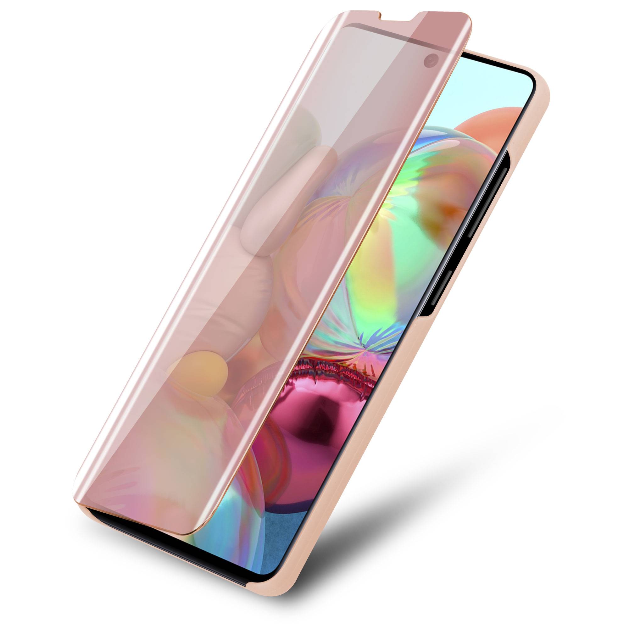 Cadorabo Handyhülle für Samsung Galaxy A71 4G in Pink Cover Backcover Schutzhülle Book Case Booklet