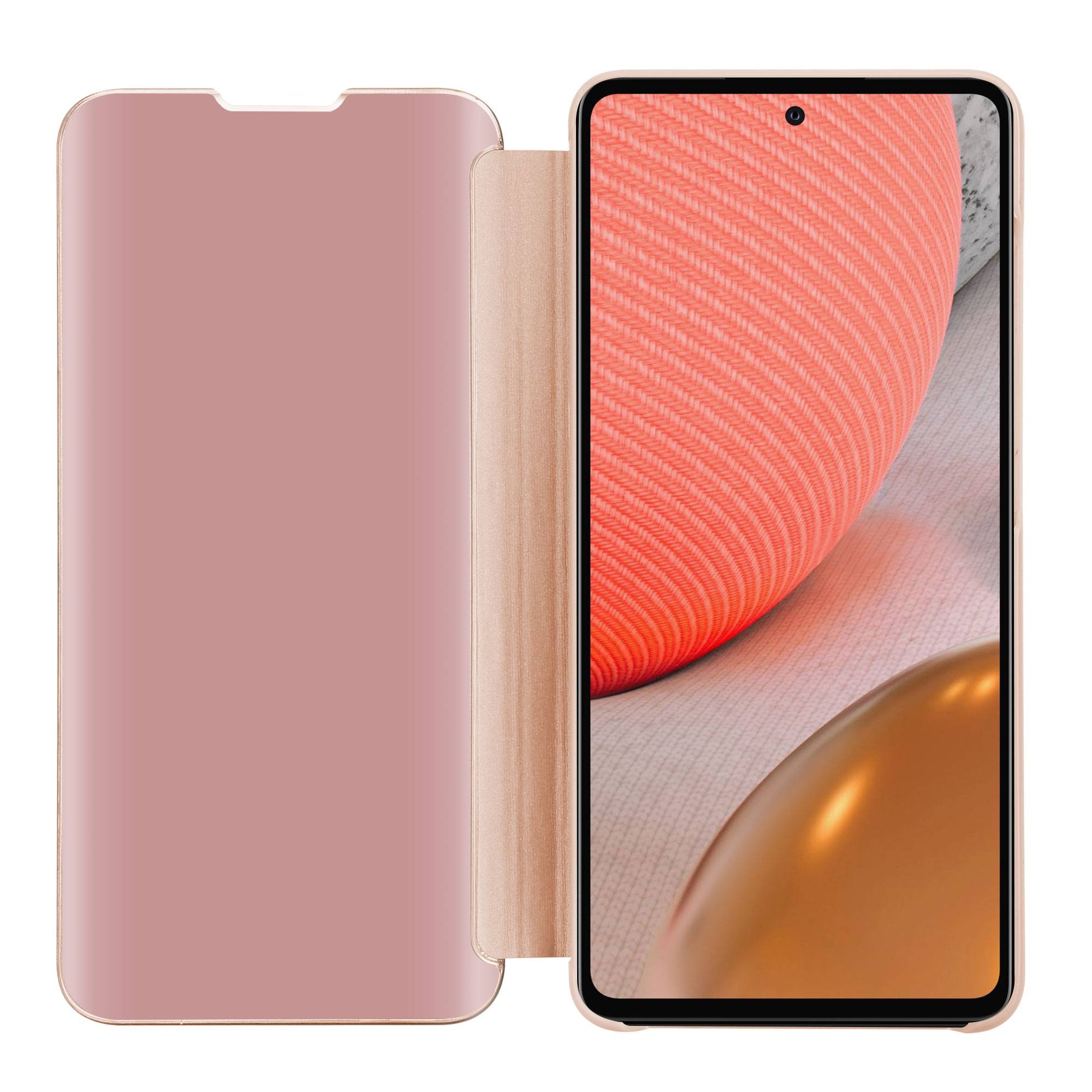 Cadorabo Handyhülle für Samsung Galaxy A72 4G / 5G in Pink Cover Backcover Schutzhülle Book Case Booklet