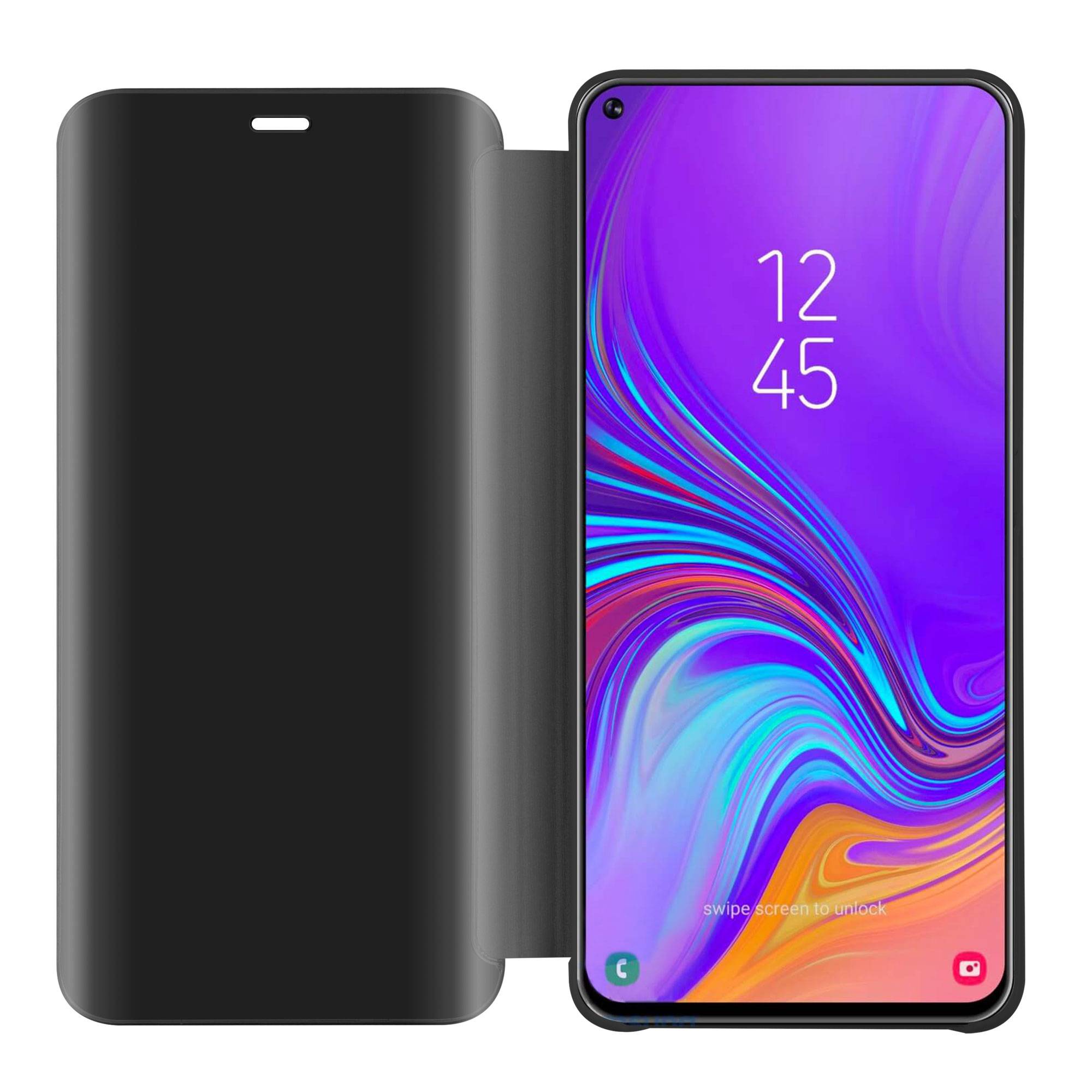 Cadorabo Handyhülle für Samsung Galaxy A8s in Schwarz Cover Backcover Schutzhülle Book Case Booklet