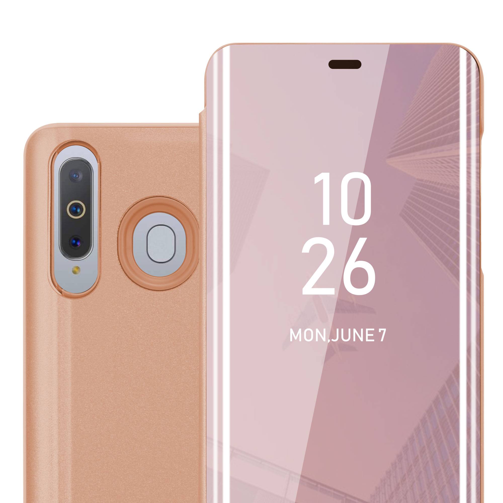 Cadorabo Handyhülle für Samsung Galaxy A8s in Pink Cover Backcover Schutzhülle Book Case Booklet