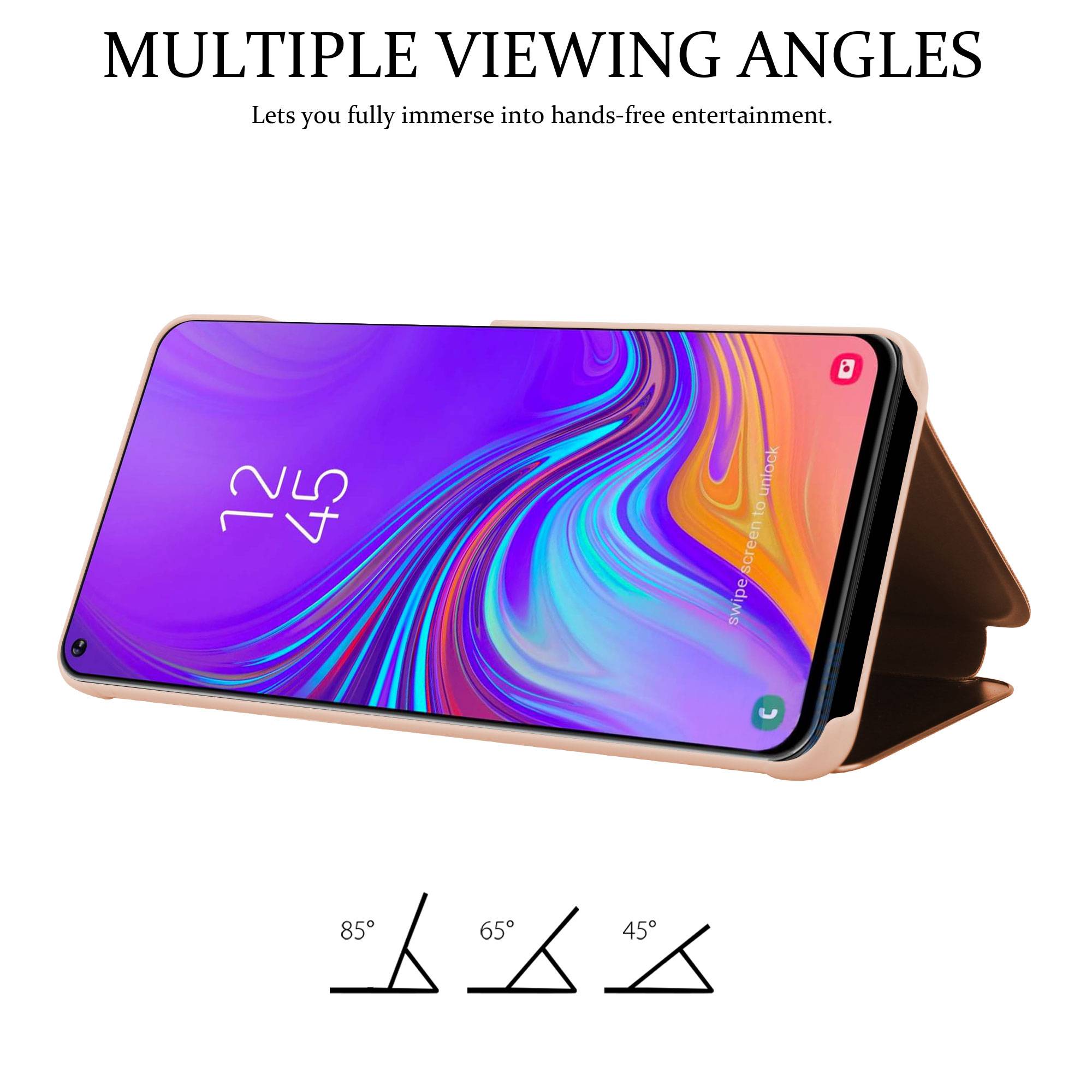 Cadorabo Handyhülle für Samsung Galaxy A8s in Pink Cover Backcover Schutzhülle Book Case Booklet