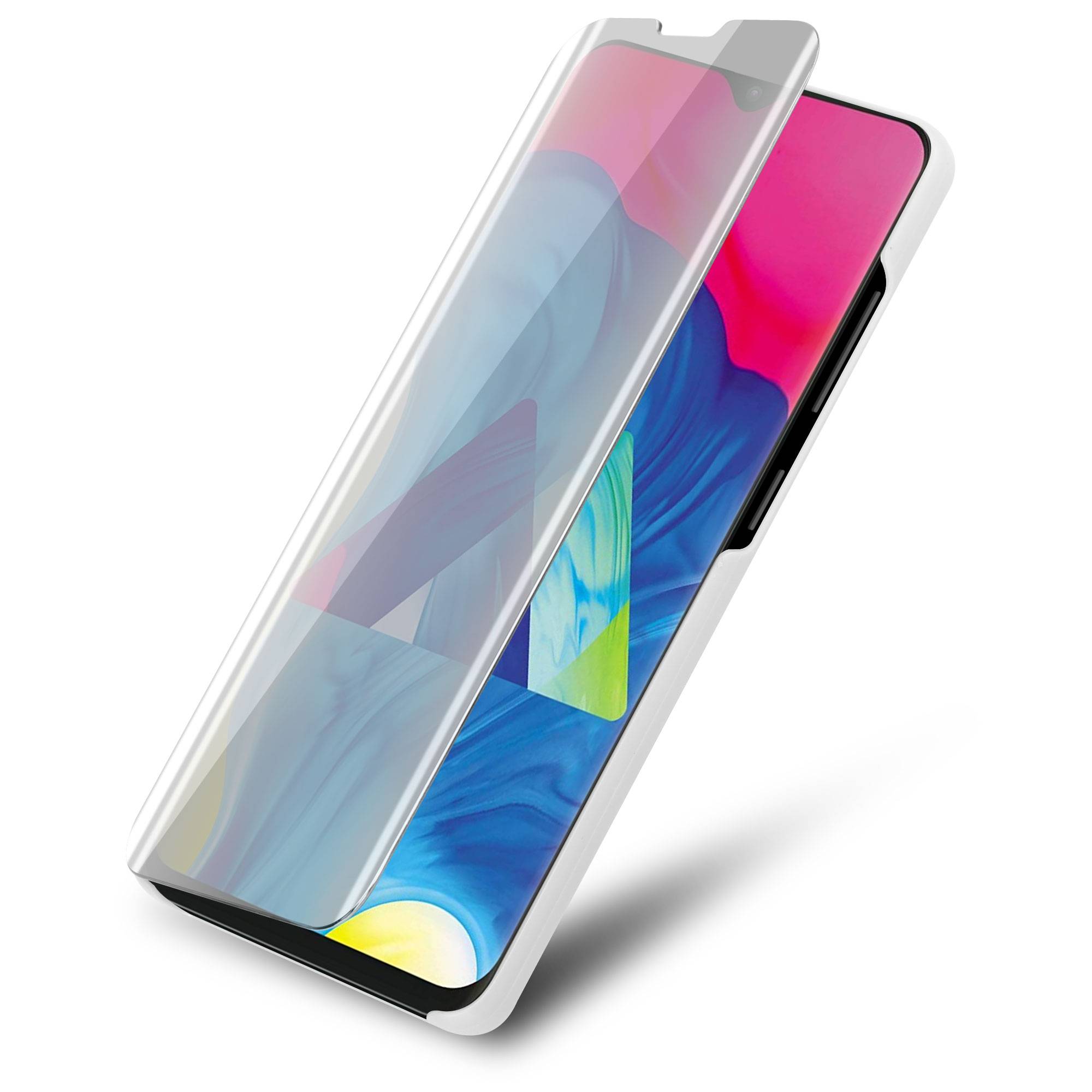 Cadorabo Handyhülle für Samsung Galaxy A10 / M10 in Silber Cover Backcover Schutzhülle Book Case Booklet