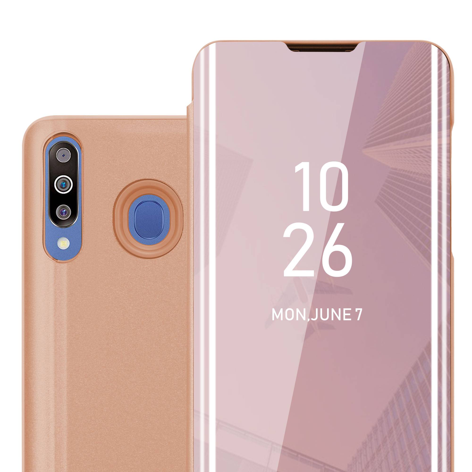 Cadorabo Handyhülle für Samsung Galaxy M30 / A40s in Pink Cover Backcover Schutzhülle Book Case Booklet