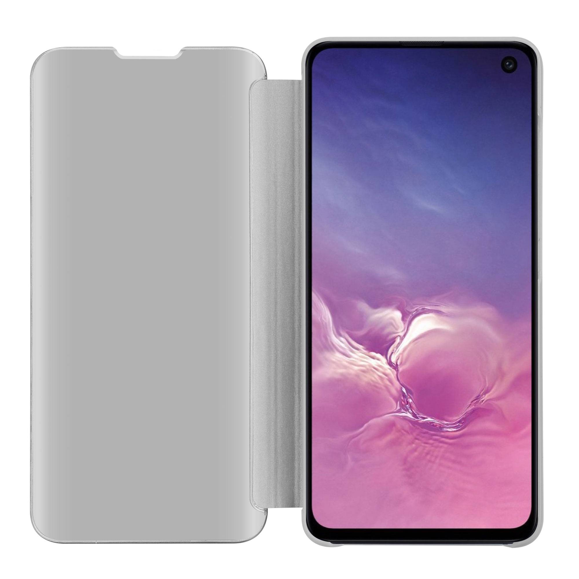 Cadorabo Handyhülle für Samsung Galaxy S10e in Silber Cover Backcover Schutzhülle Book Case Booklet