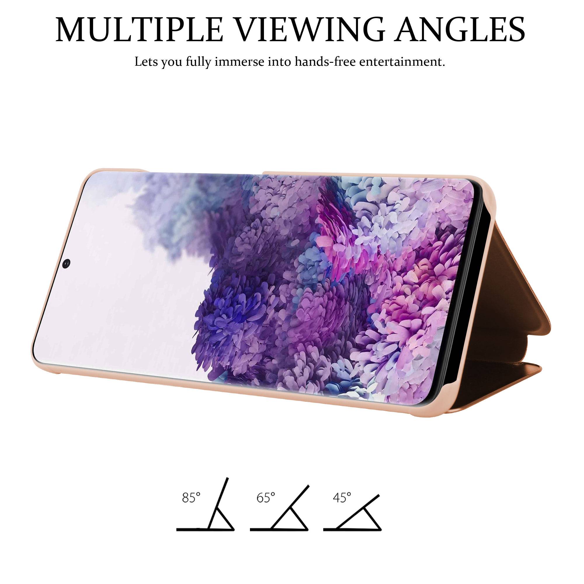 Cadorabo Handyhülle für Samsung Galaxy S20 in Pink Cover Backcover Schutzhülle Book Case Booklet