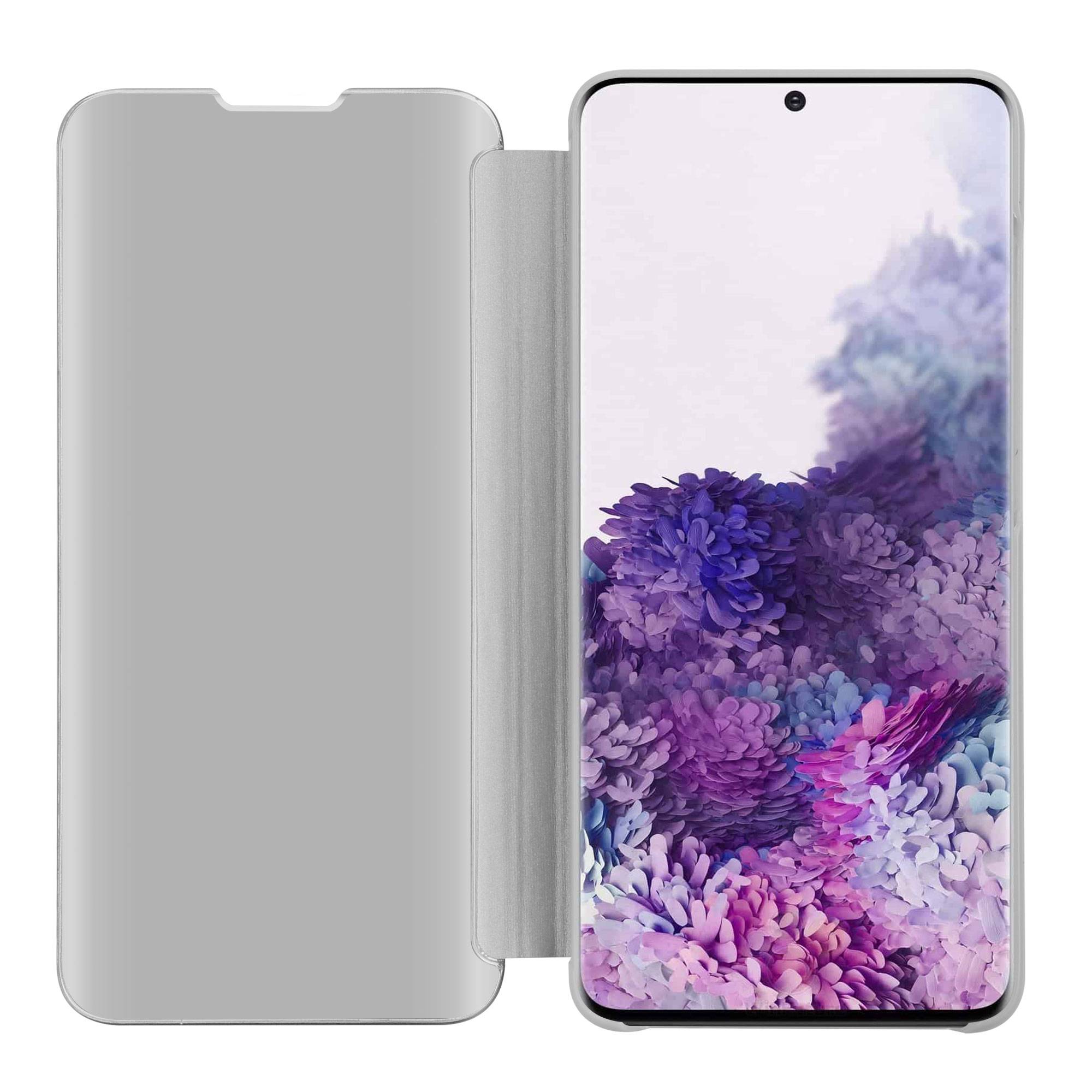 Cadorabo Handyhülle für Samsung Galaxy S20 in Silber Cover Backcover Schutzhülle Book Case Booklet