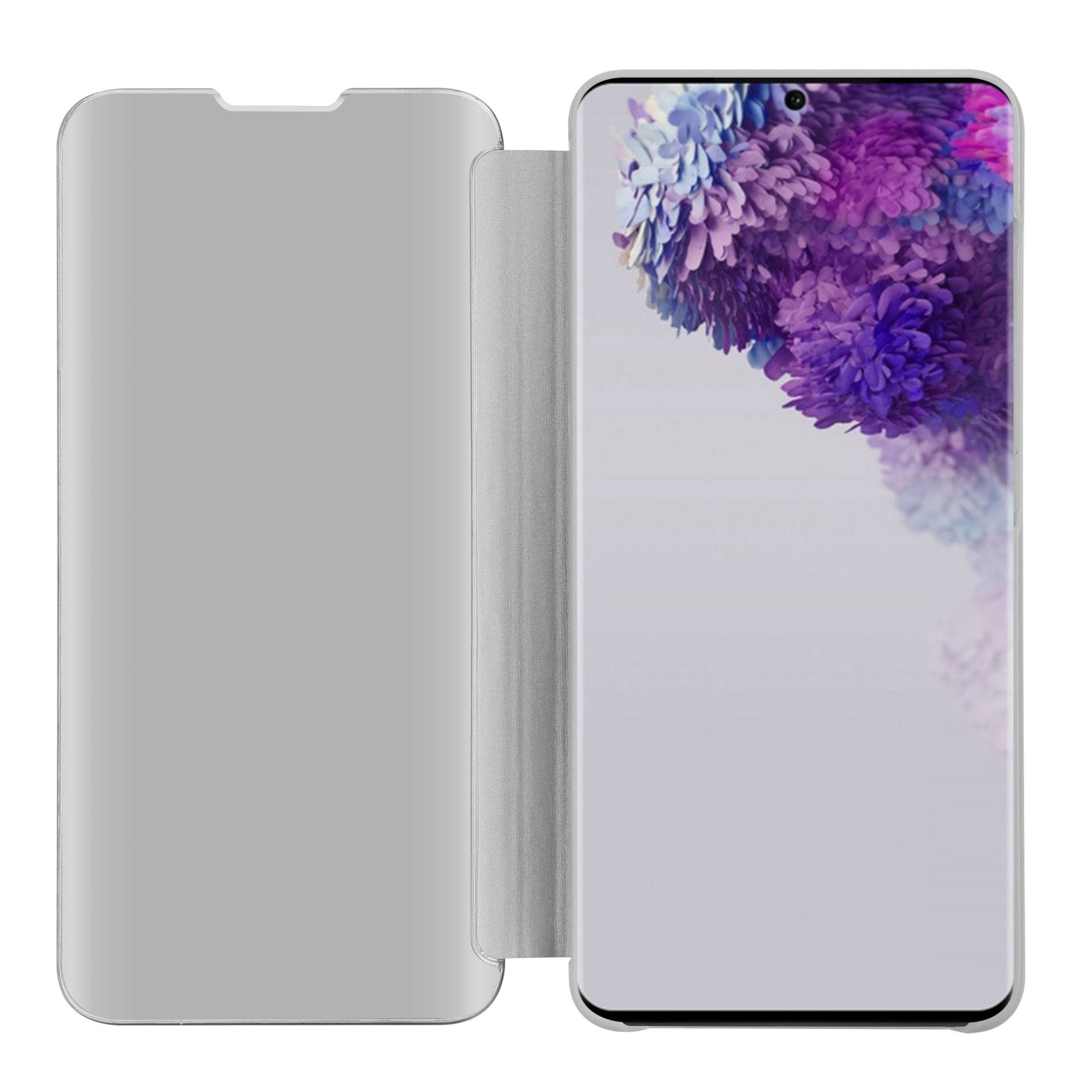 Cadorabo Handyhülle für Samsung Galaxy S20 ULTRA in Silber Cover Backcover Schutzhülle Book Case Booklet