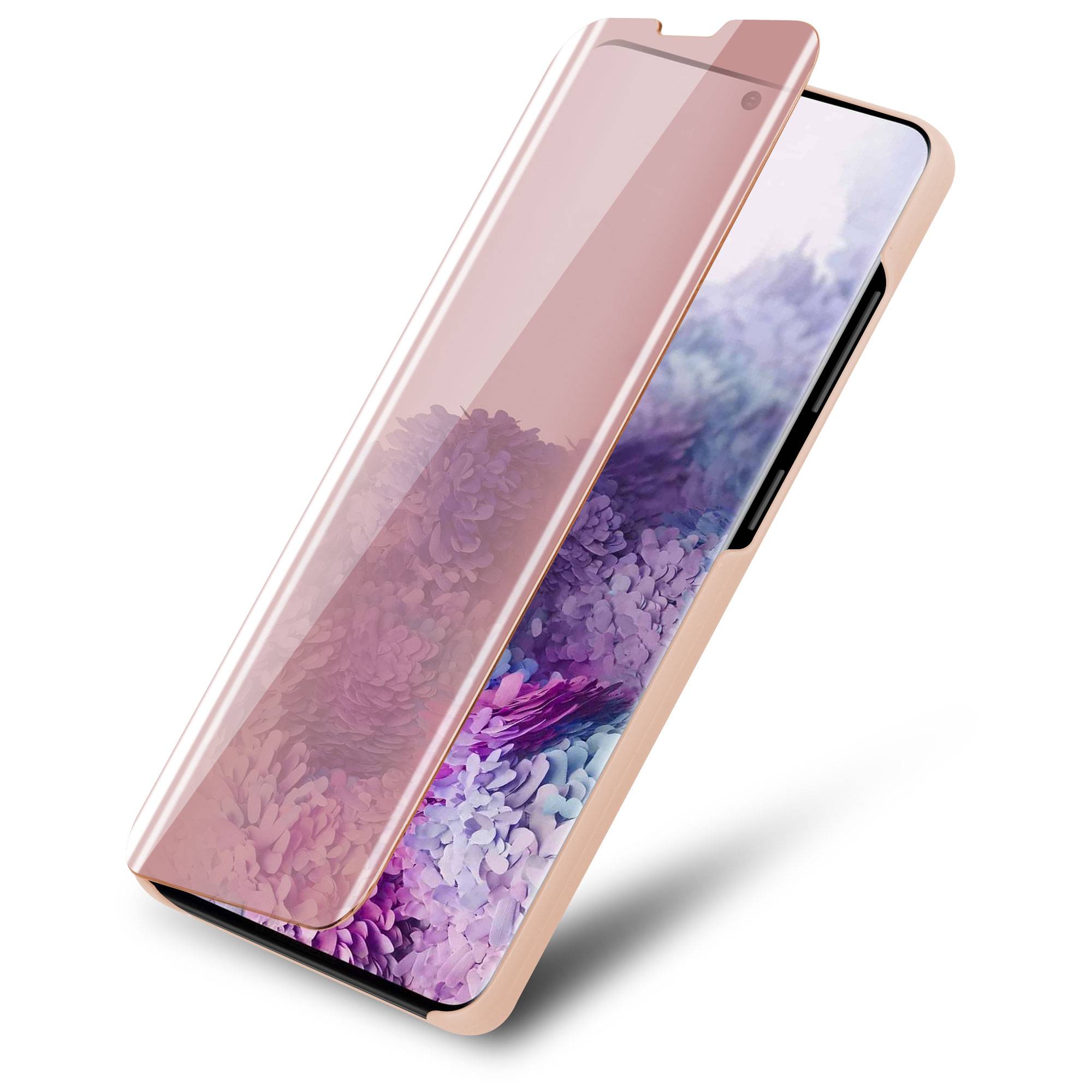 Cadorabo Handyhülle für Samsung Galaxy S21 PLUS in Pink Cover Backcover Schutzhülle Book Case Booklet