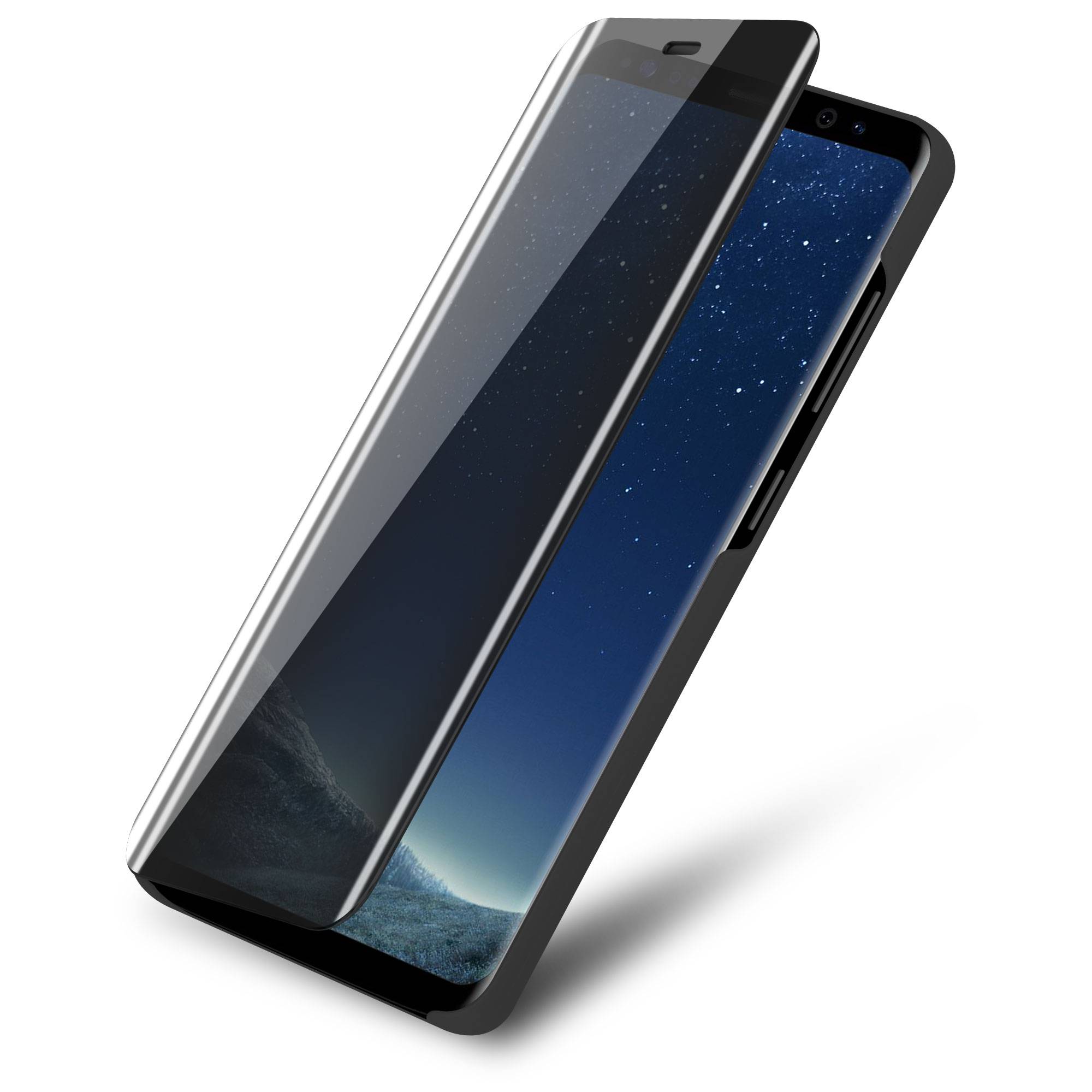 Cadorabo Handyhülle für Samsung Galaxy S8 in Schwarz Cover Backcover Schutzhülle Book Case Booklet