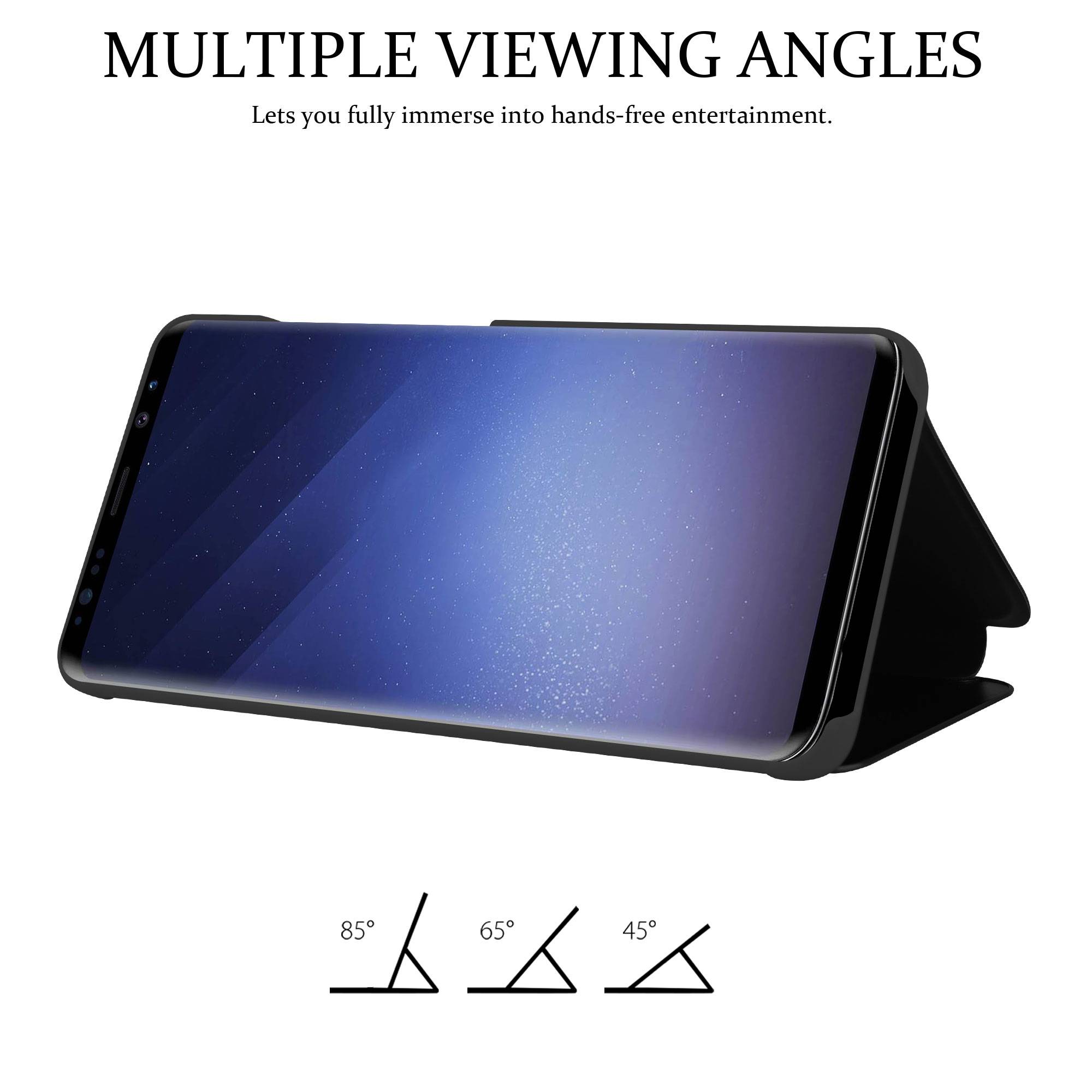 Cadorabo Handyhülle für Samsung Galaxy S9 in Schwarz Cover Backcover Schutzhülle Book Case Booklet