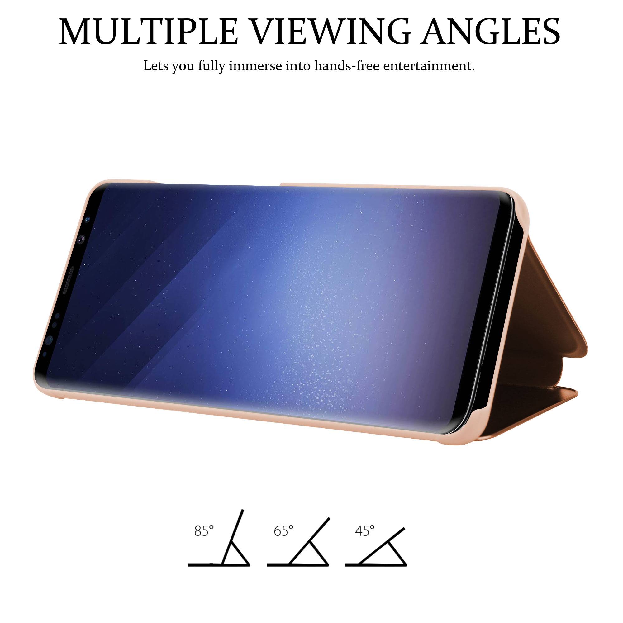 Cadorabo Handyhülle für Samsung Galaxy S9 in Pink Cover Backcover Schutzhülle Book Case Booklet