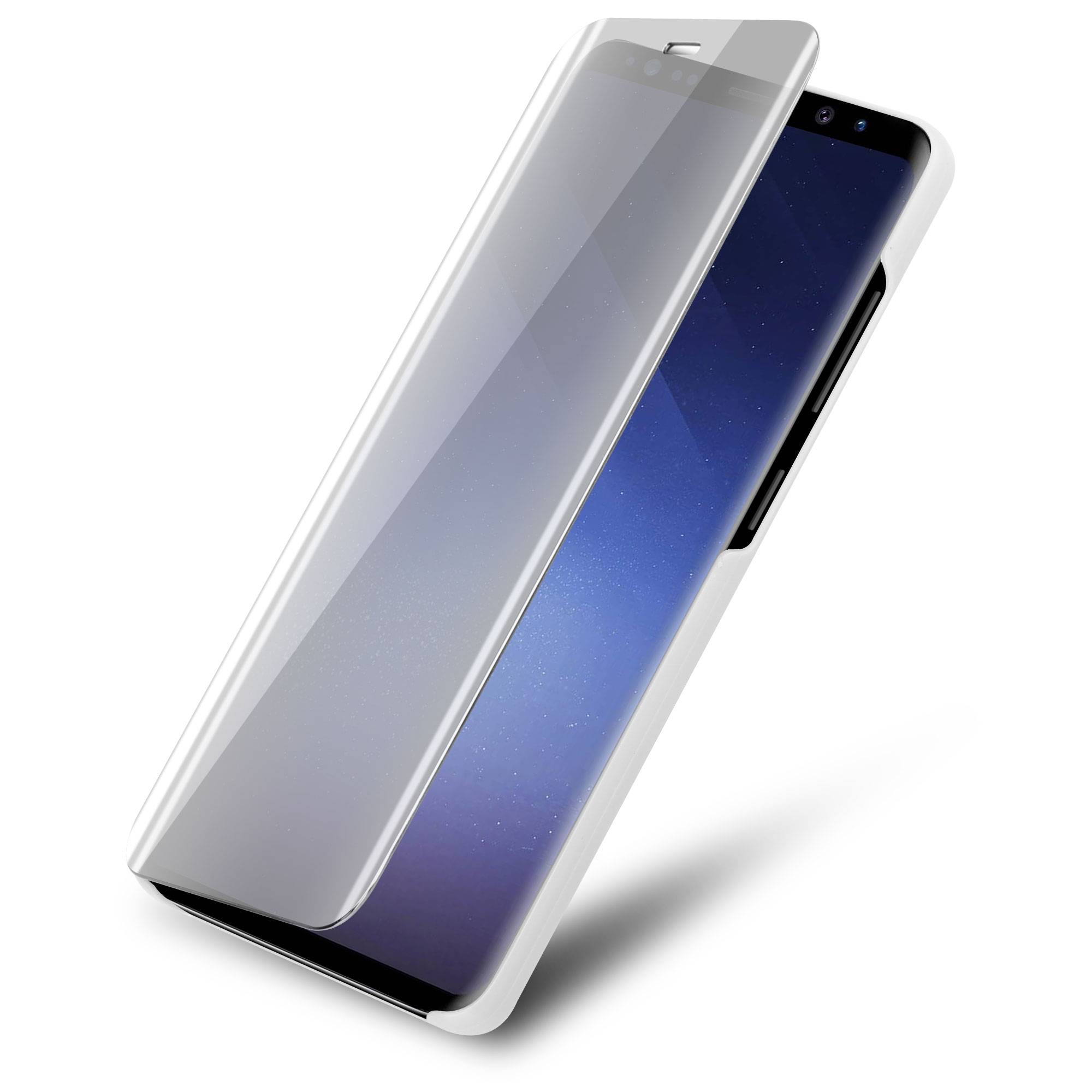 Cadorabo Handyhülle für Samsung Galaxy S9 in Silber Cover Backcover Schutzhülle Book Case Booklet