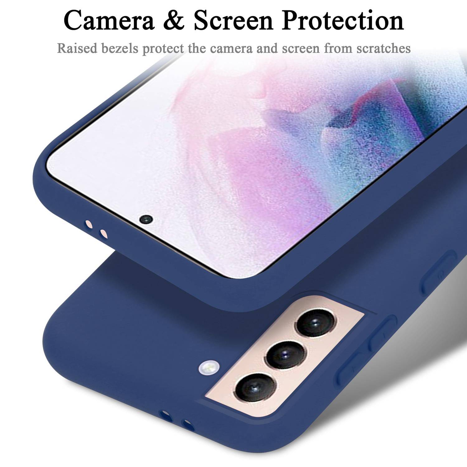 Cadorabo Schutzhülle für Samsung Galaxy S21 PLUS Hülle in Blau Handyhülle Case Cover TPU Etui