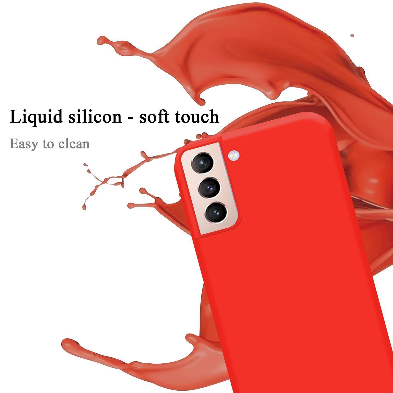 Cadorabo Schutzhülle für Samsung Galaxy S21 PLUS Hülle in Rot Handyhülle Case Cover TPU Etui