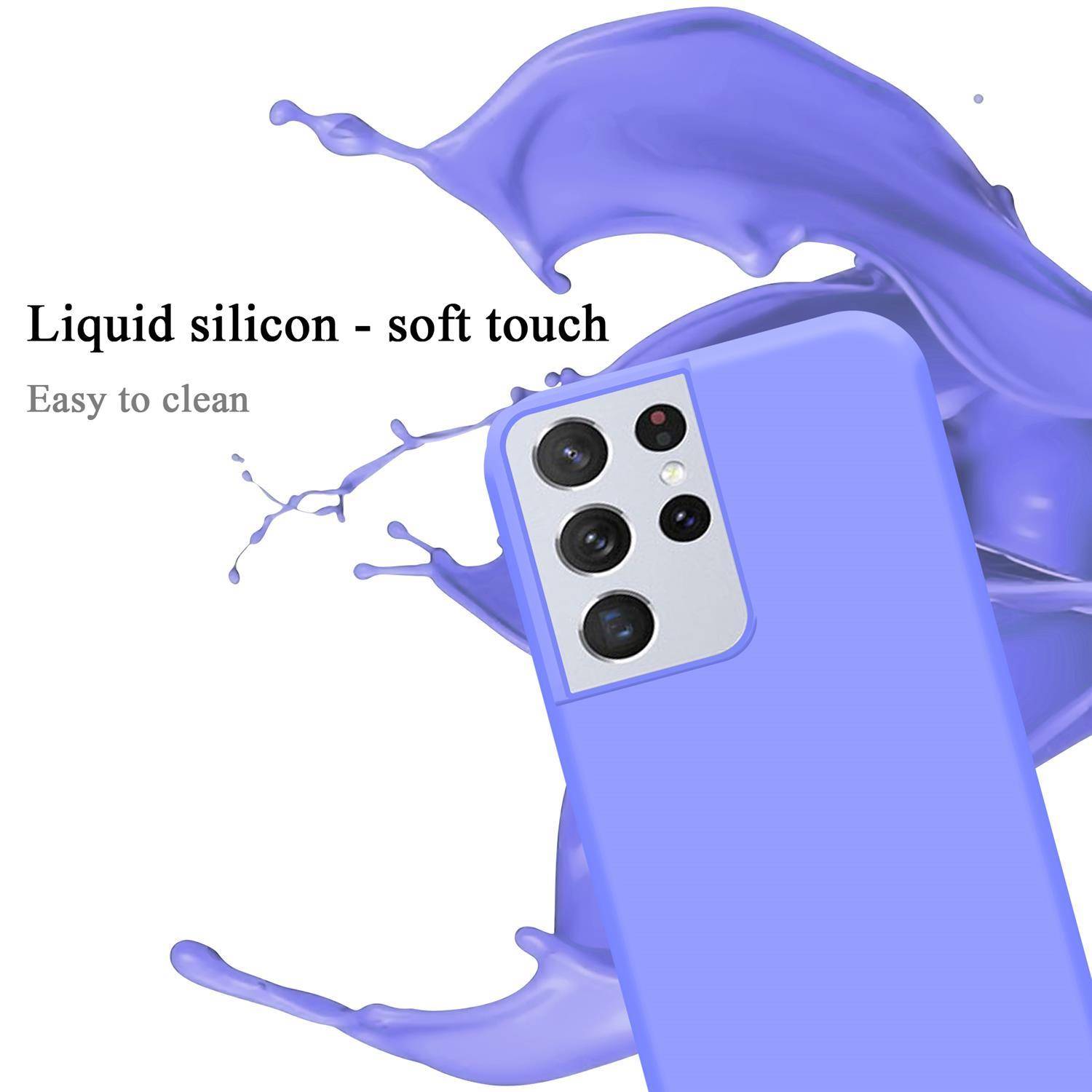 Cadorabo Schutzhülle für Samsung Galaxy S21 ULTRA Hülle in Lila Handyhülle Case Cover TPU Etui