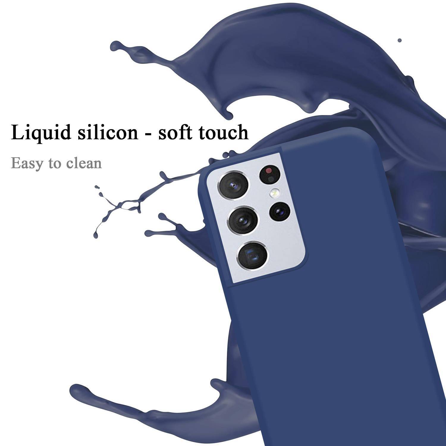 Cadorabo Schutzhülle für Samsung Galaxy S21 ULTRA Hülle in Blau Handyhülle Case Cover TPU Etui