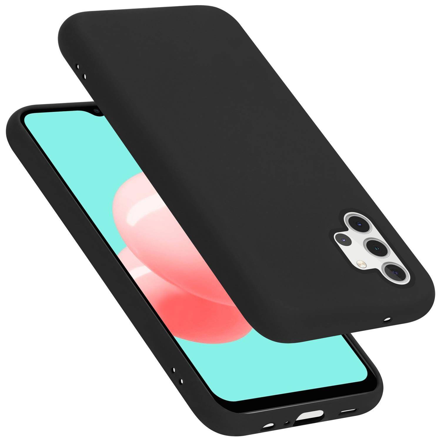 Cadorabo Schutzhülle für Samsung Galaxy A32 5G Hülle in Schwarz Handyhülle Case Cover TPU Etui