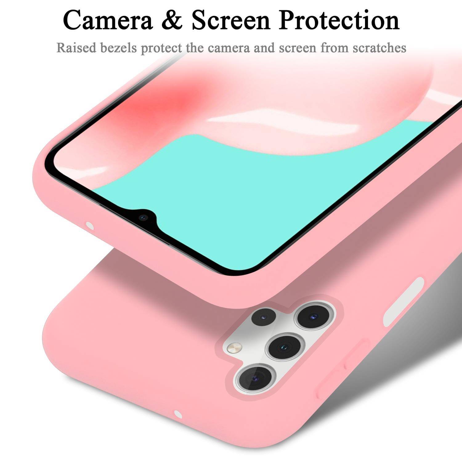 Cadorabo Schutzhülle für Samsung Galaxy A32 5G Hülle in Rosa Handyhülle Case Cover TPU Etui