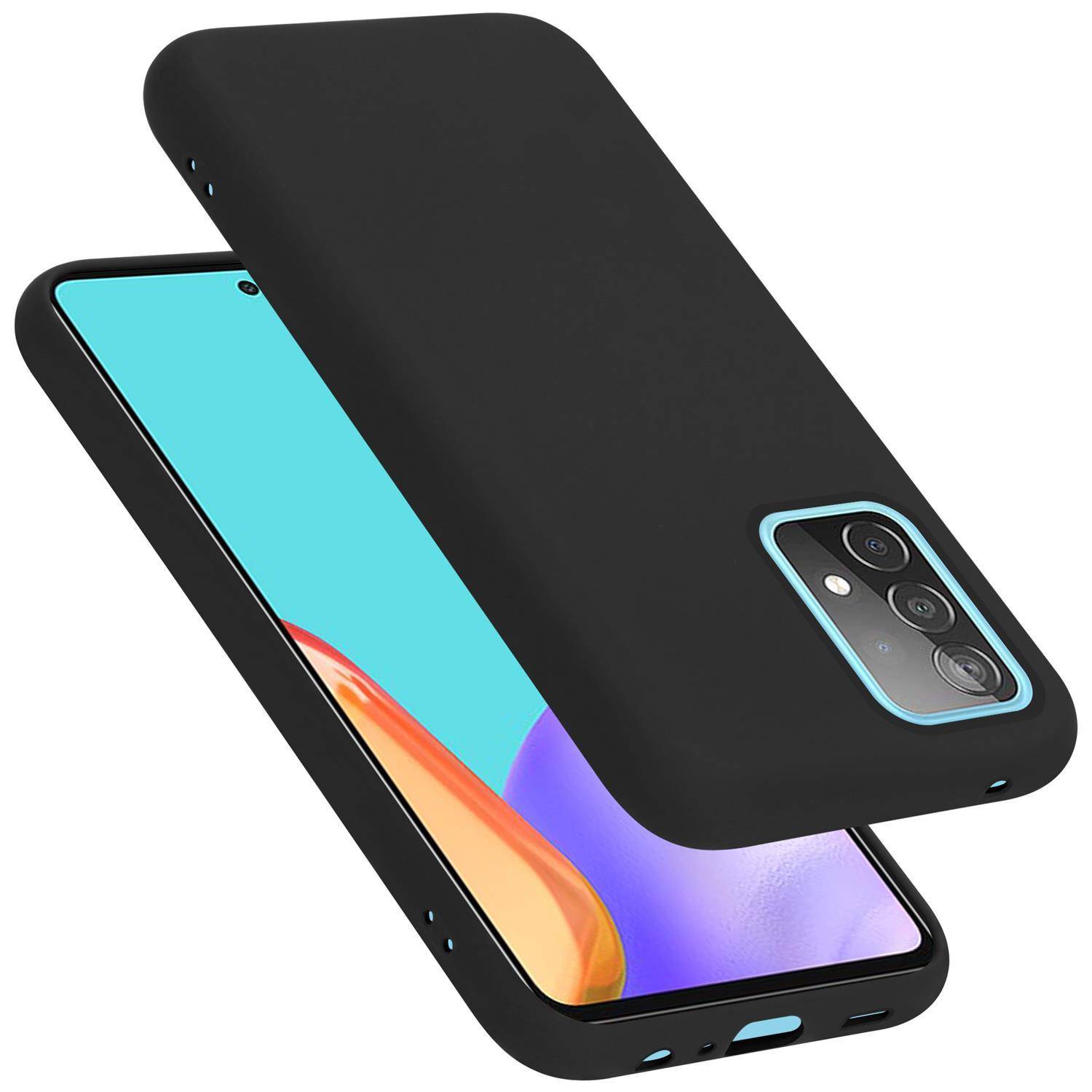 Cadorabo Schutzhülle für Samsung Galaxy A52 (4G / 5G) / A52s Hülle in Schwarz Handyhülle Case Cover TPU Etui