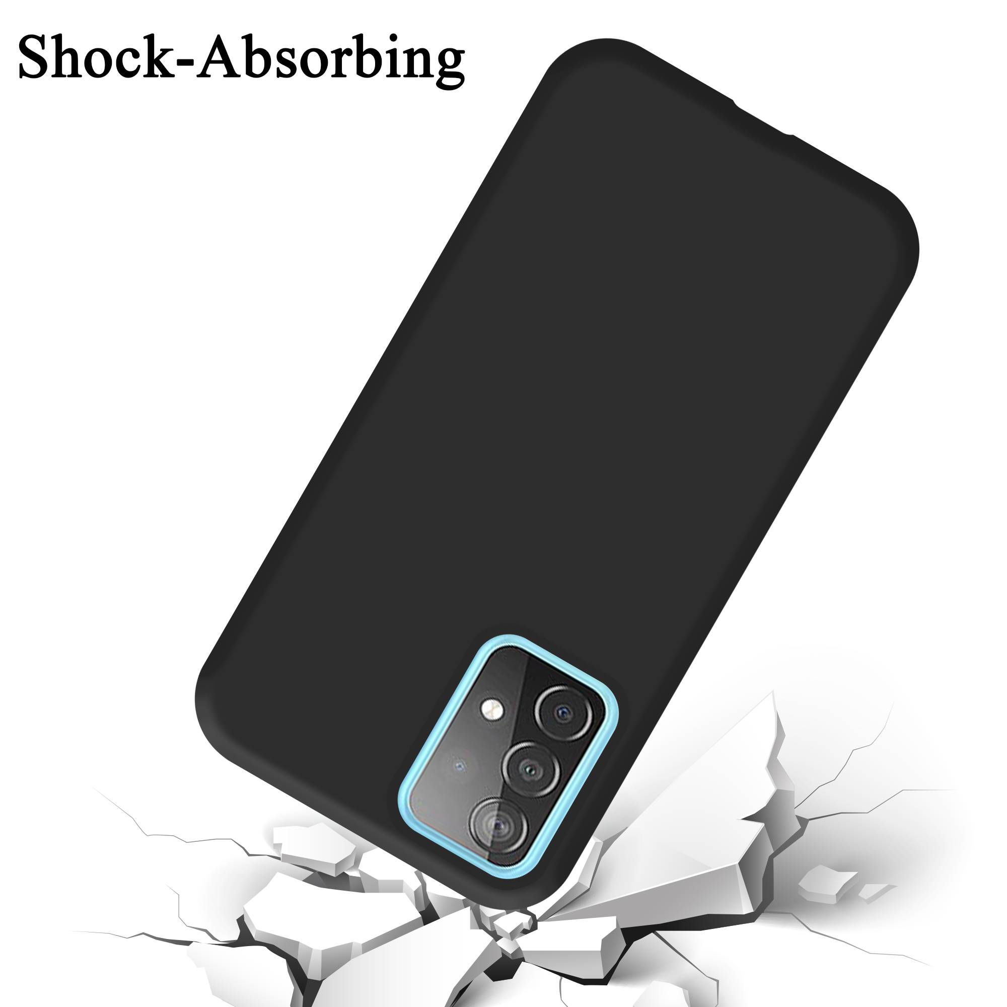 Cadorabo Schutzhülle für Samsung Galaxy A52 (4G / 5G) / A52s Hülle in Schwarz Handyhülle Case Cover TPU Etui