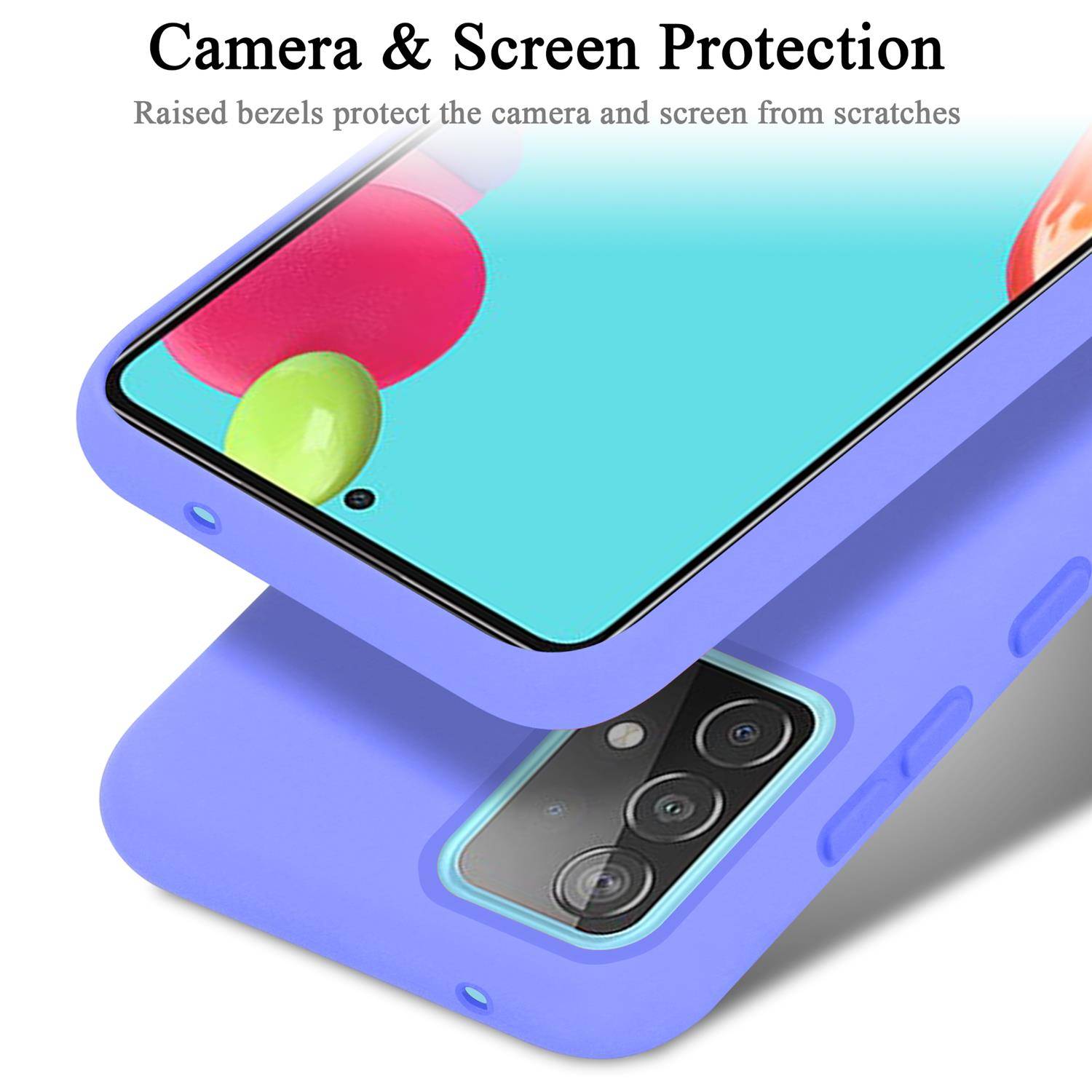 Cadorabo Schutzhülle für Samsung Galaxy A52 (4G / 5G) / A52s Hülle in Lila Handyhülle Case Cover TPU Etui