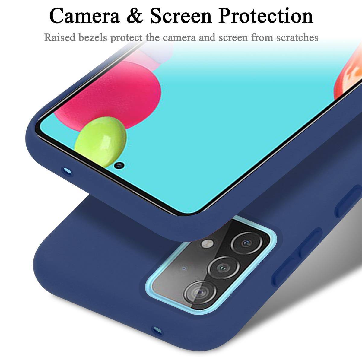 Cadorabo Schutzhülle für Samsung Galaxy A52 (4G / 5G) / A52s Hülle in Blau Handyhülle Case Cover TPU Etui