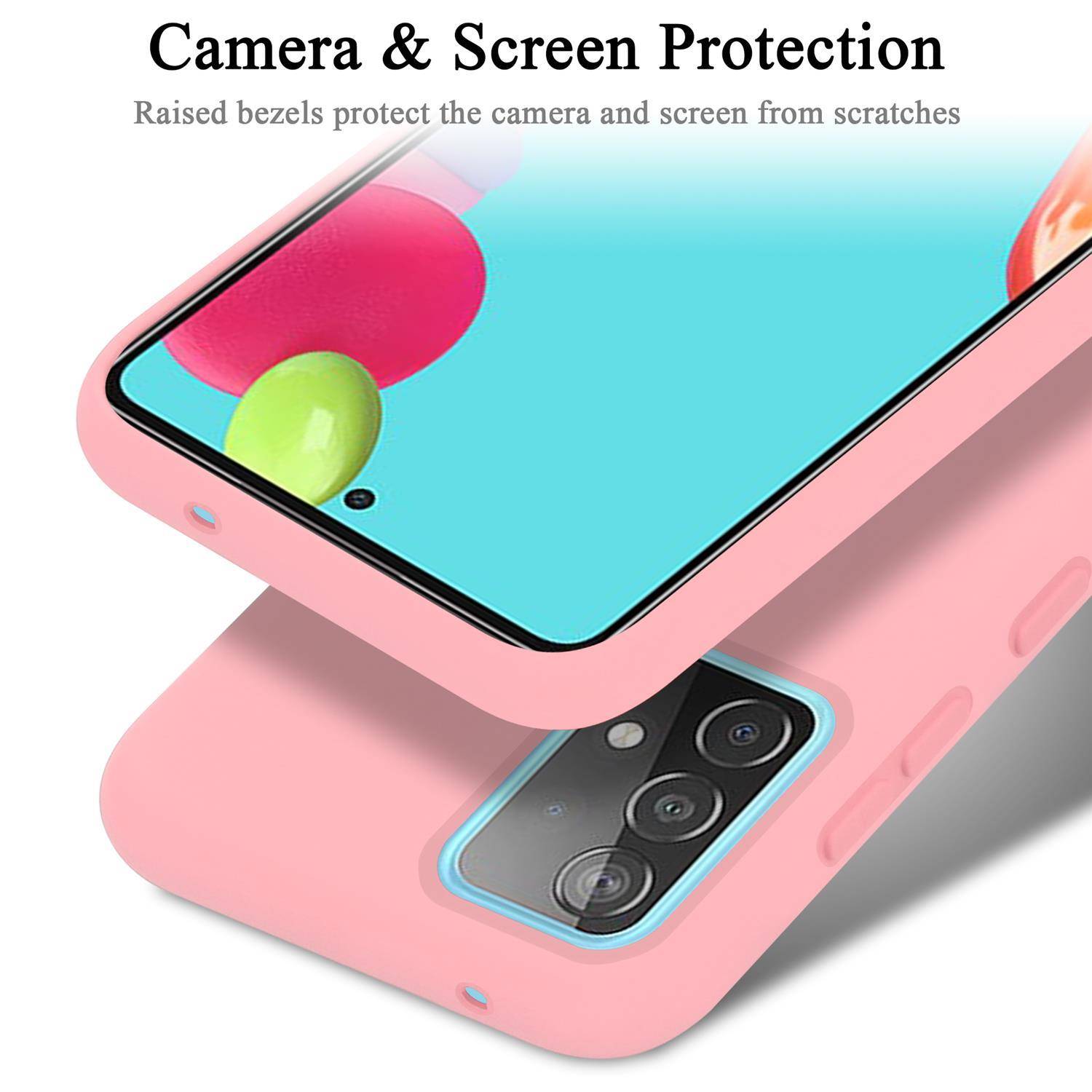 Cadorabo Schutzhülle für Samsung Galaxy A52 (4G / 5G) / A52s Hülle in Rosa Handyhülle Case Cover TPU Etui