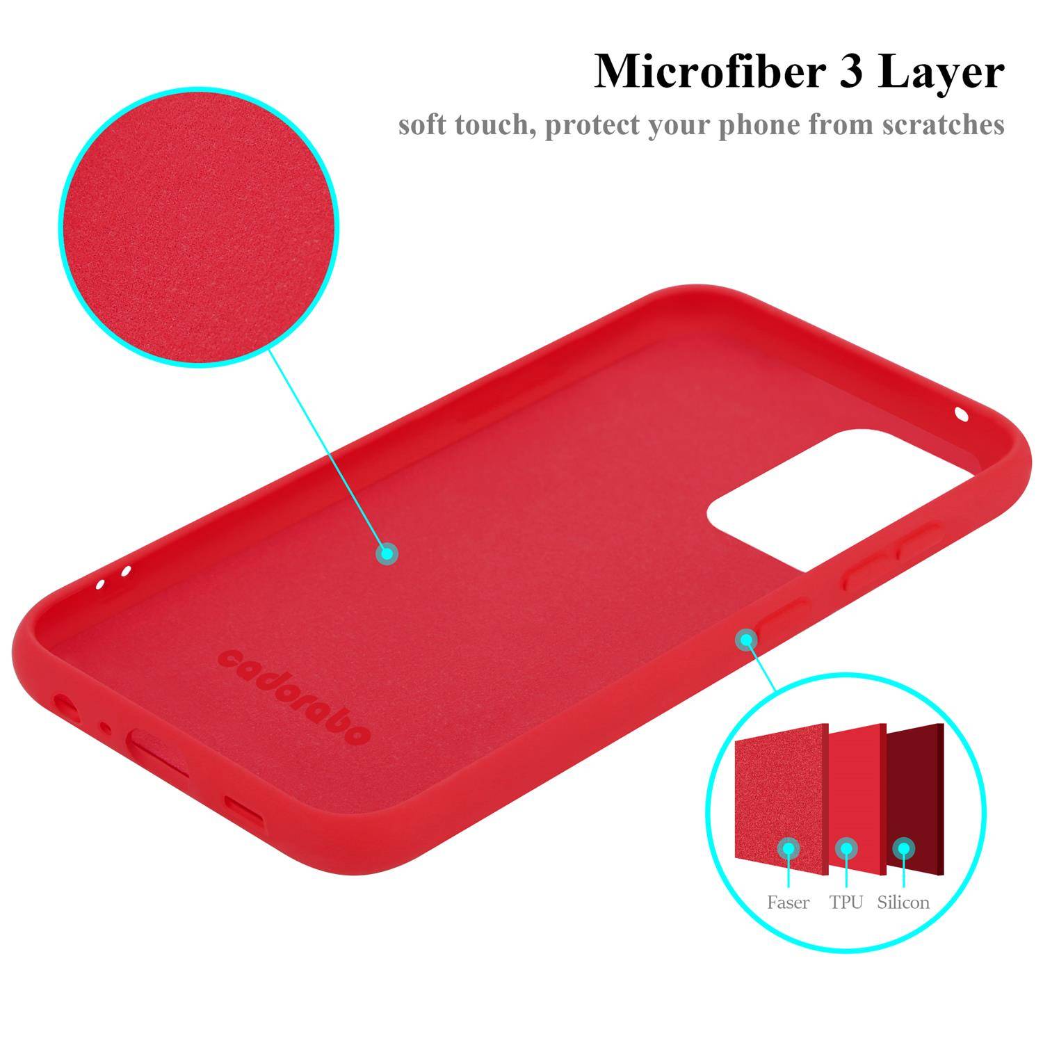 Cadorabo Schutzhülle für Samsung Galaxy A52 (4G / 5G) / A52s Hülle in Rot Handyhülle Case Cover TPU Etui