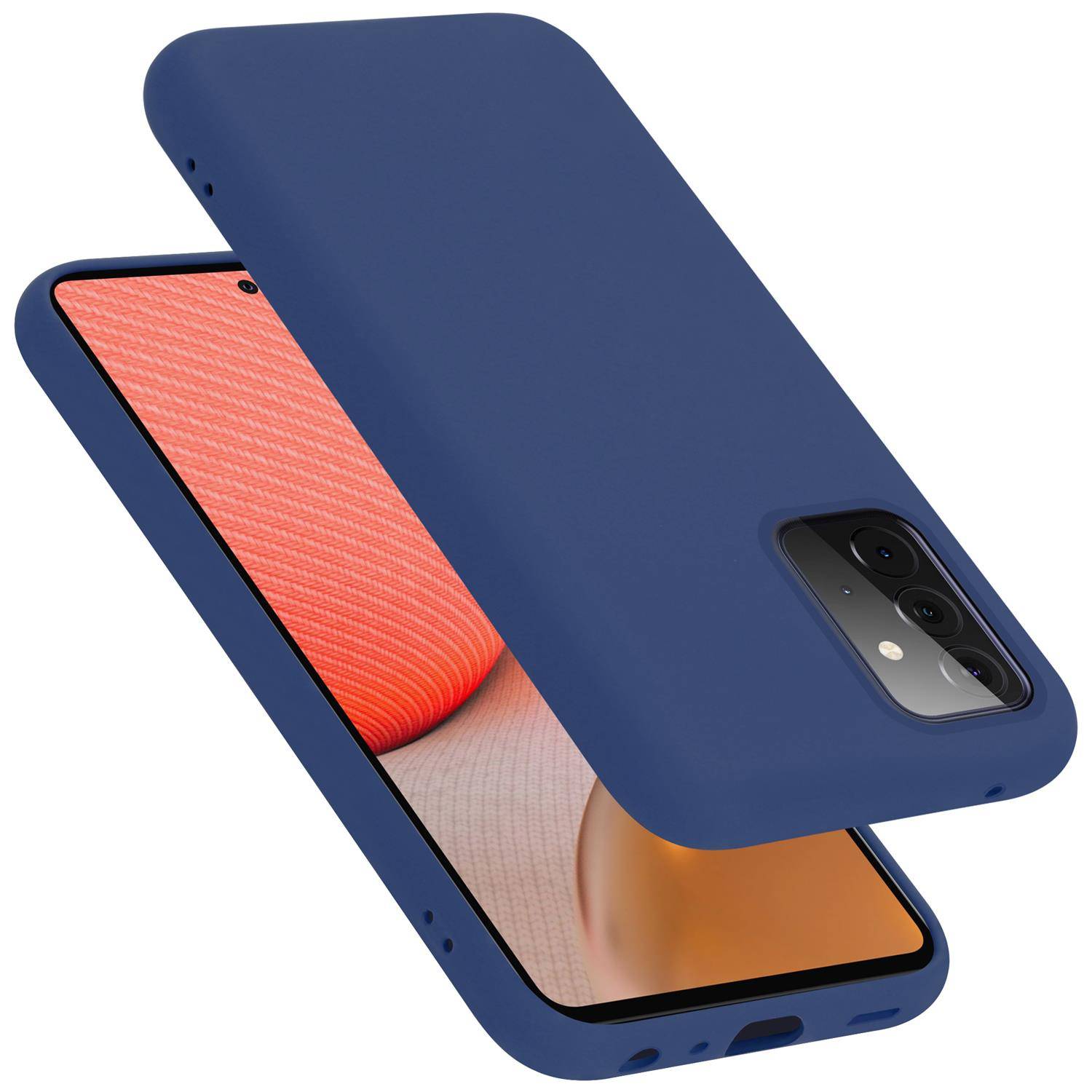 Cadorabo Schutzhülle für Samsung Galaxy A72 4G / 5G Hülle in Blau Handyhülle Case Cover TPU Etui
